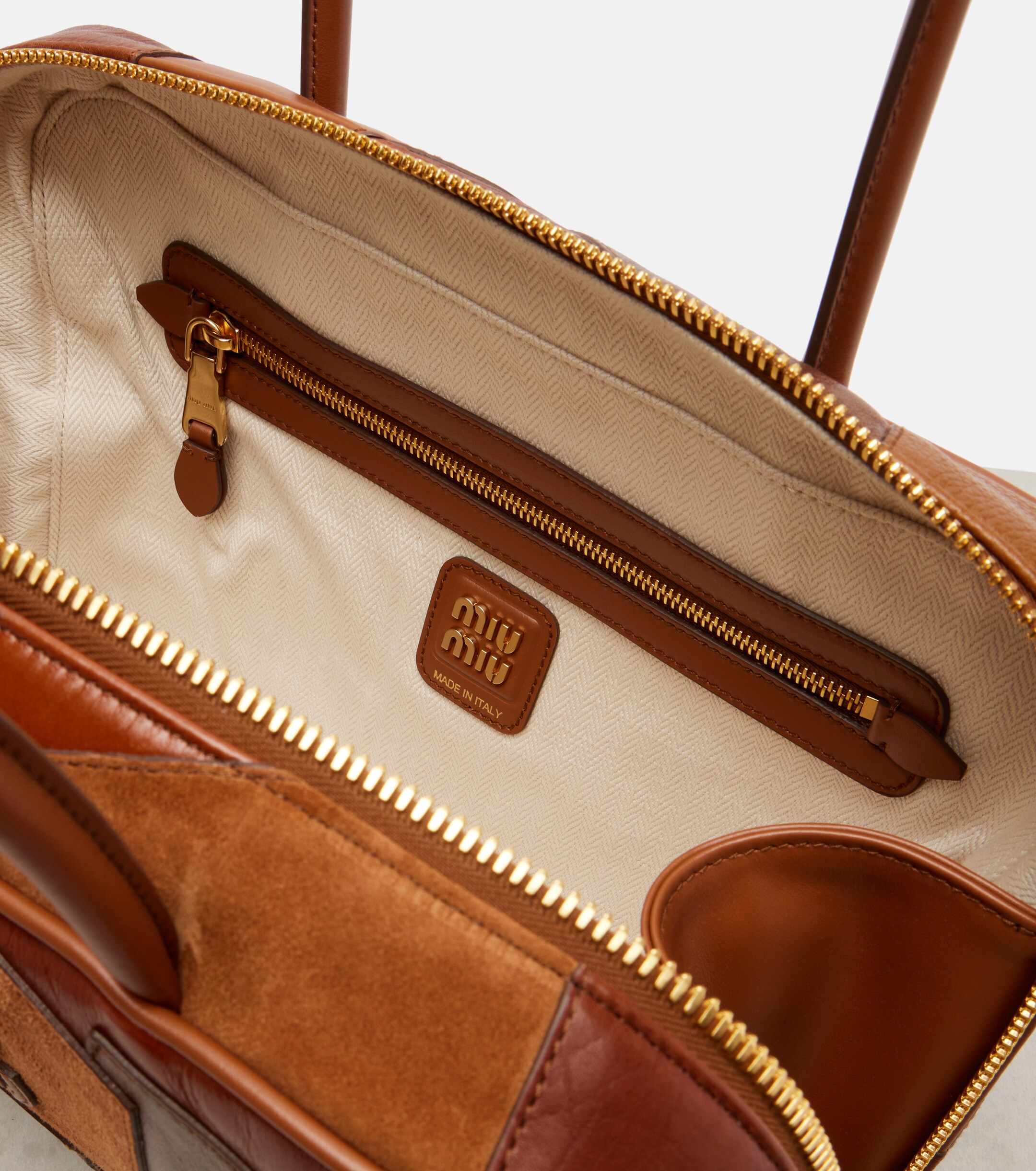 Miu Miu Patchwork leather tote bag