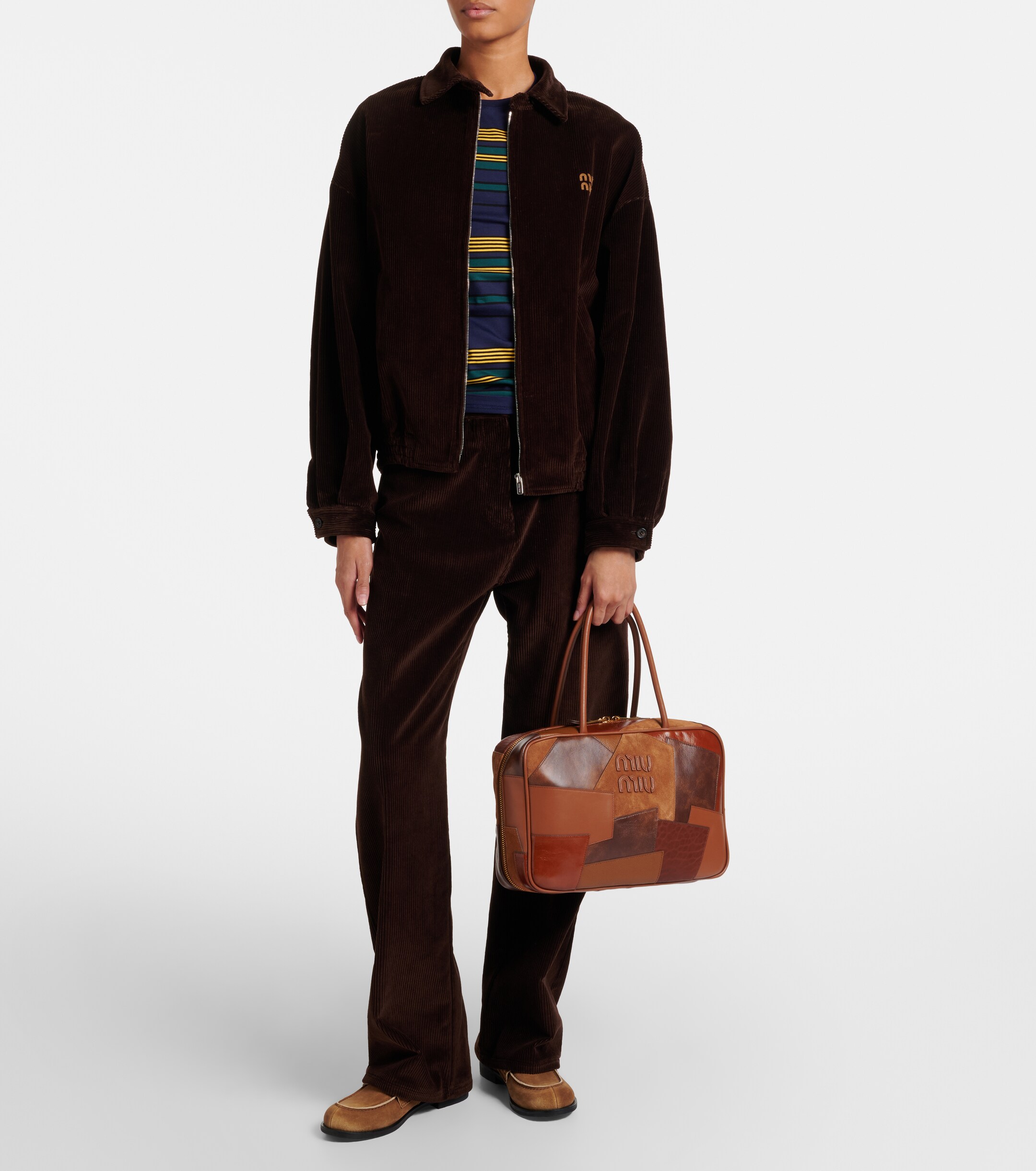 Miu Miu Patchwork leather tote bag