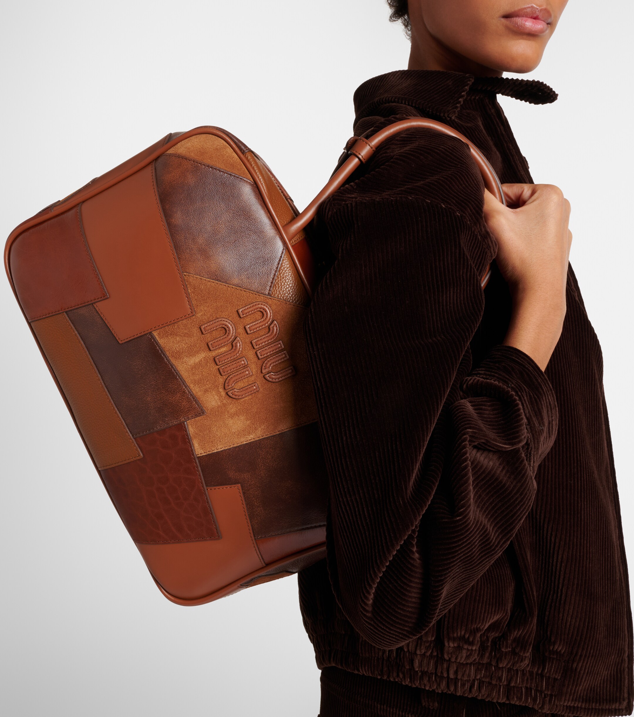 Miu Miu Patchwork leather tote bag