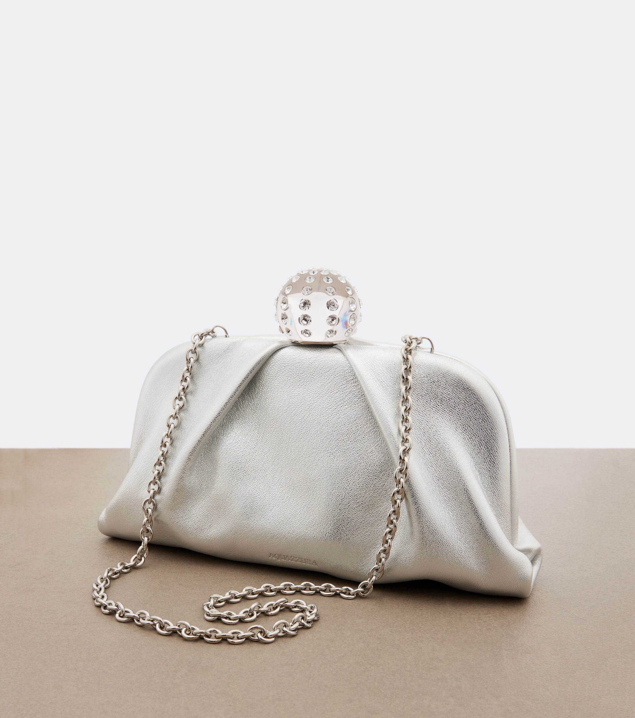 AQUAZZURA Tequila embellished canvas clutch