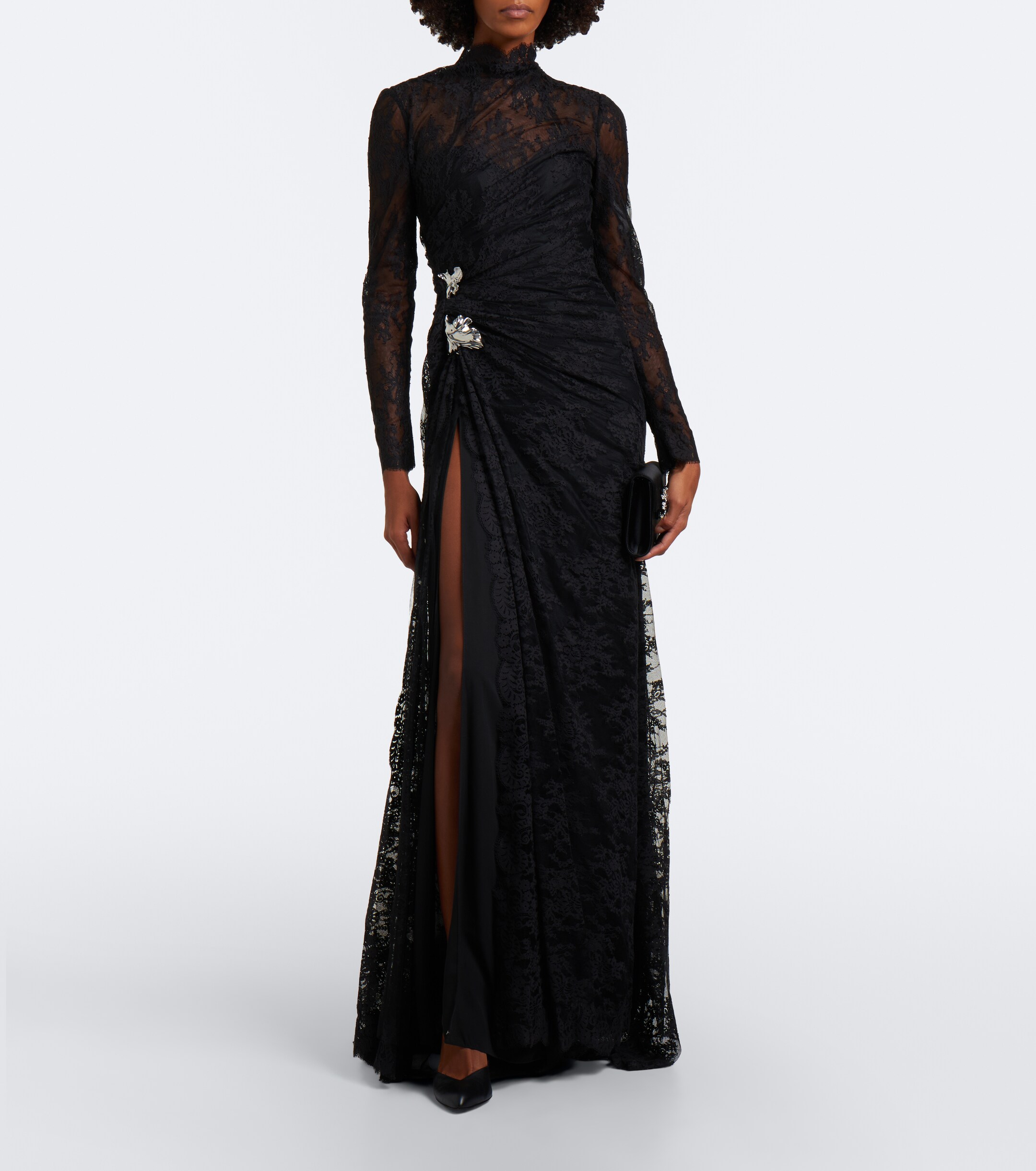 Monique Lhuillier Monique Lhuillier Embellished lace bustier gown