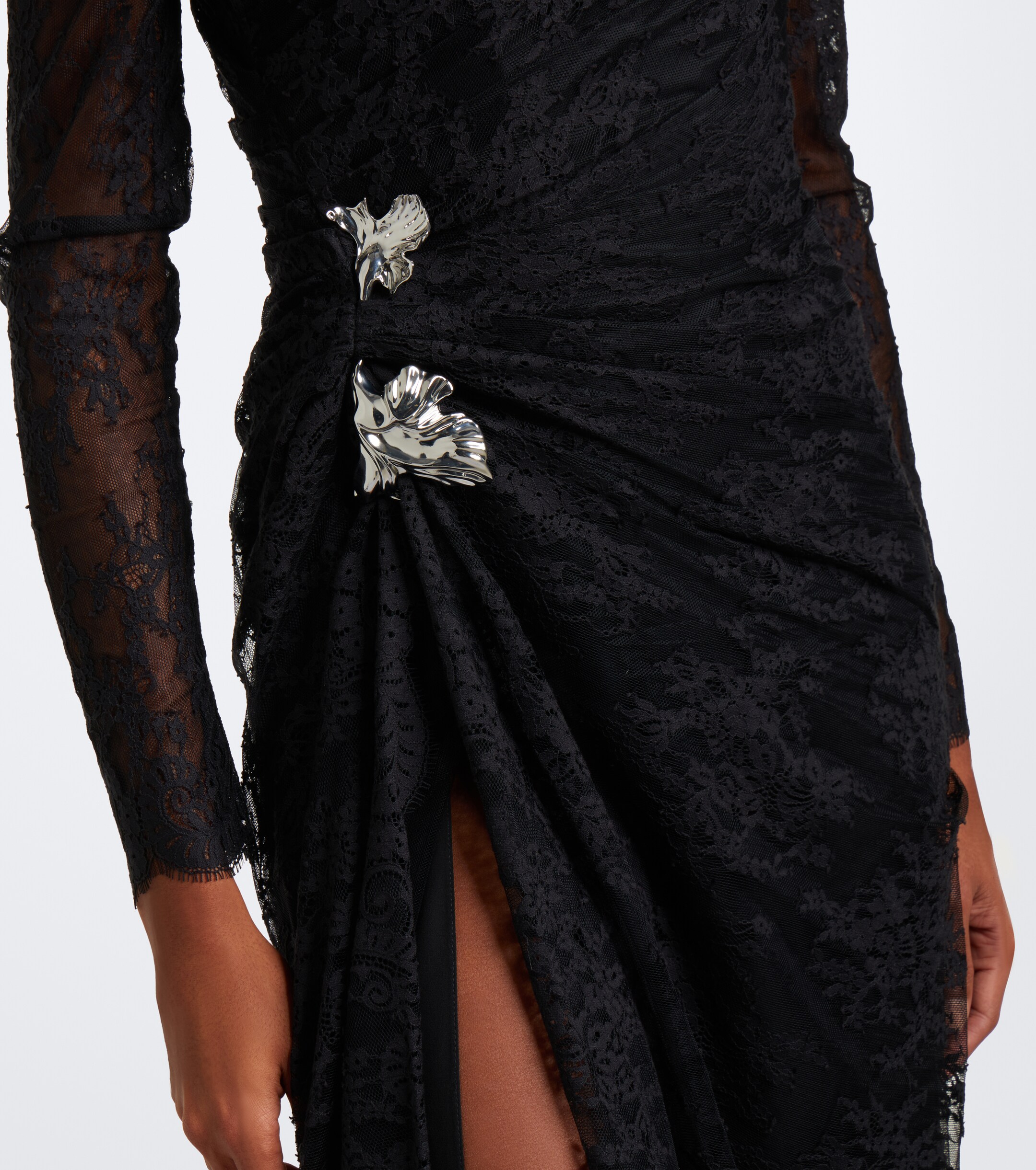 Monique Lhuillier Monique Lhuillier Embellished lace bustier gown