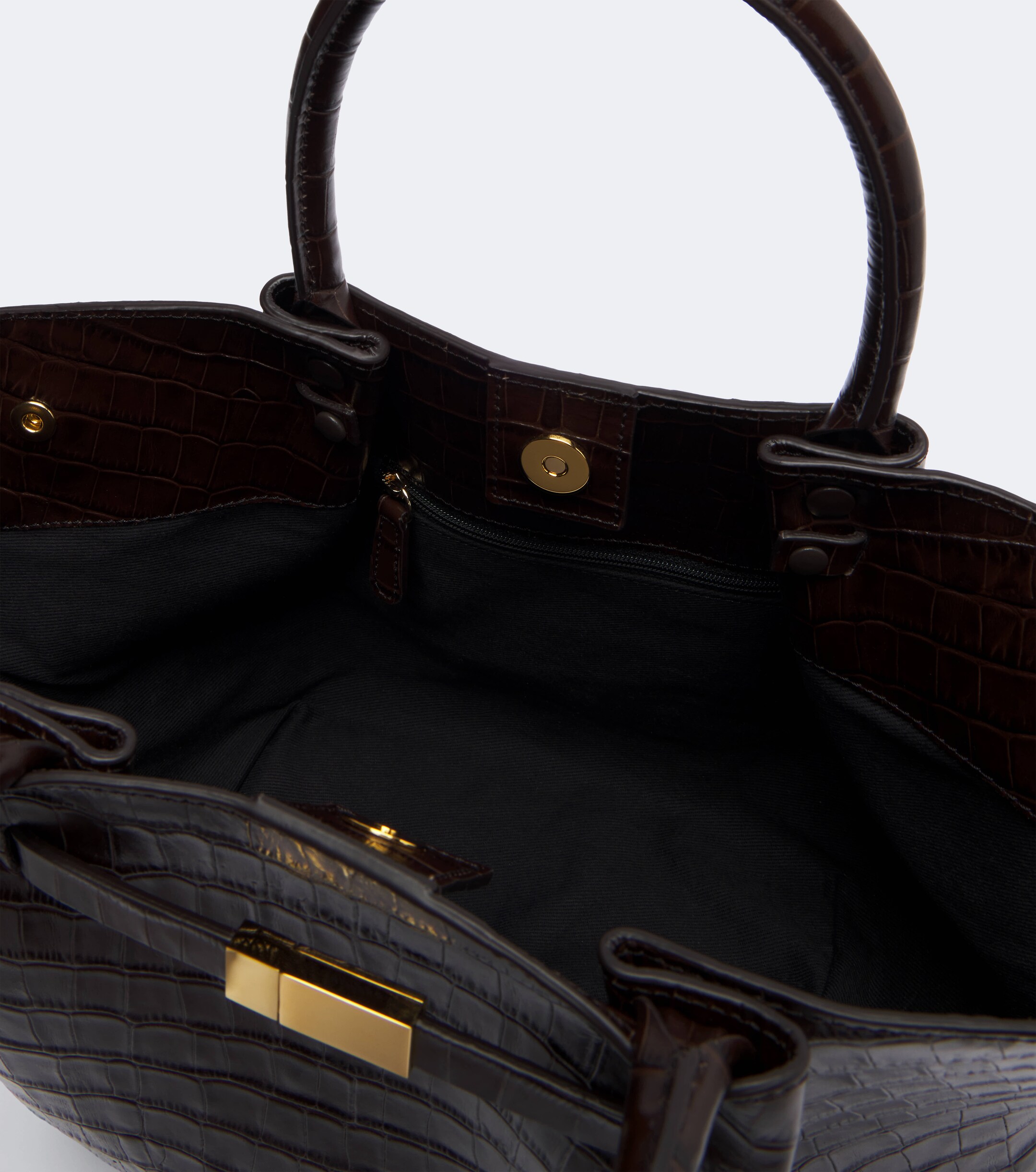 DeMellier New York Midi croc-effect leather top-handle bag thumbnail