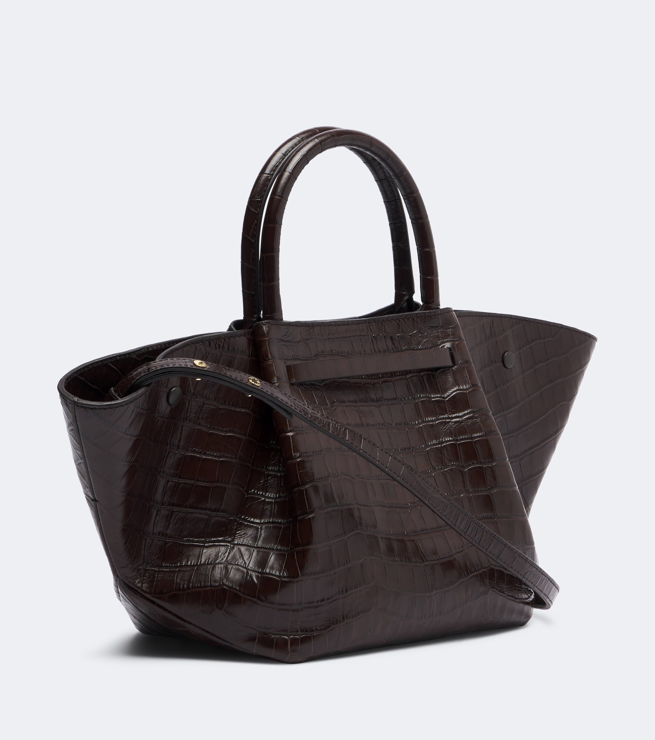 DeMellier New York Midi croc-effect leather top-handle bag thumbnail