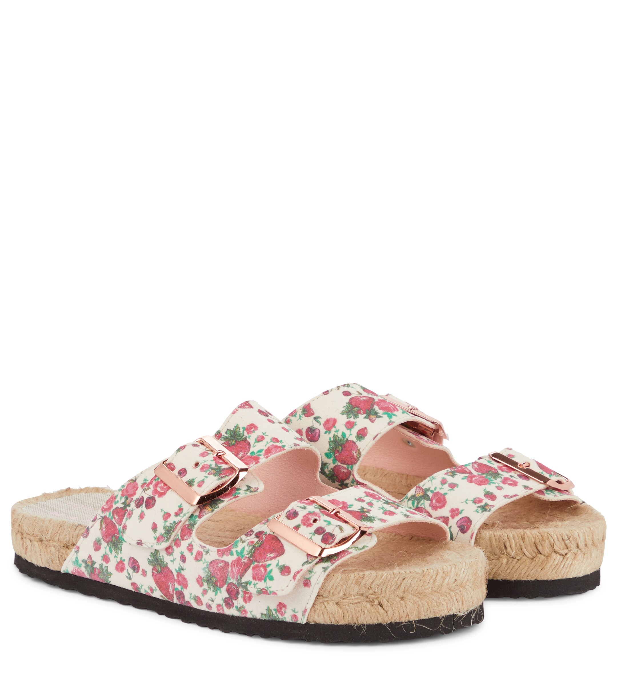 LoveShackFancy x Manebi floral leather sandals
