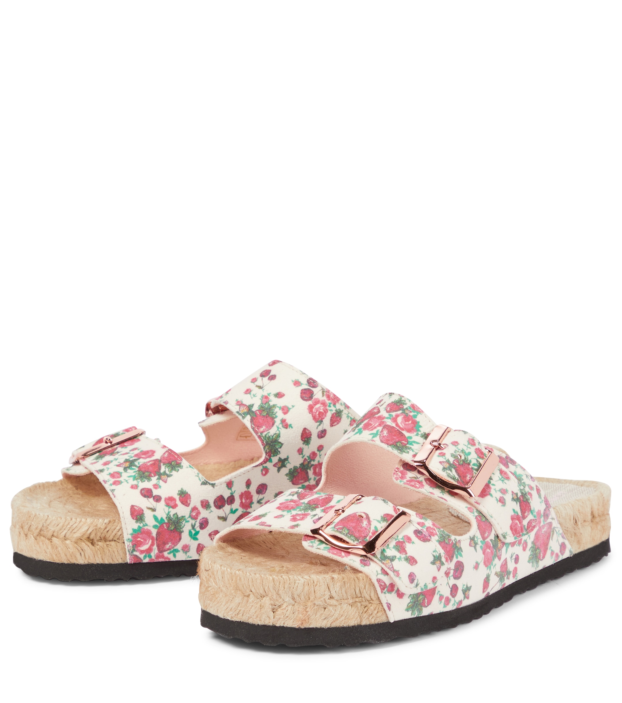 LoveShackFancy x Manebi floral leather sandals