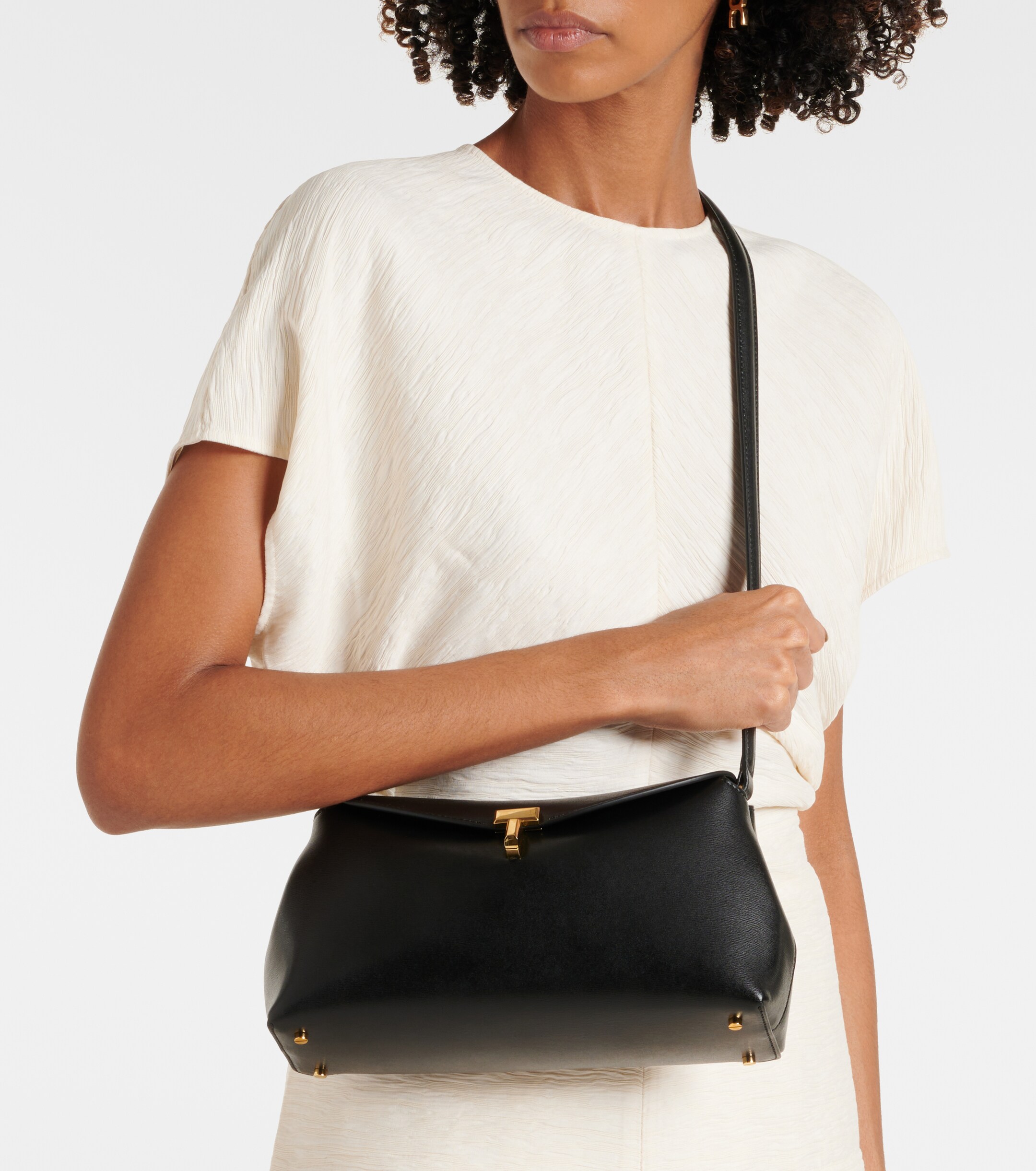 TOTEME T-Lock Small leather clutch
