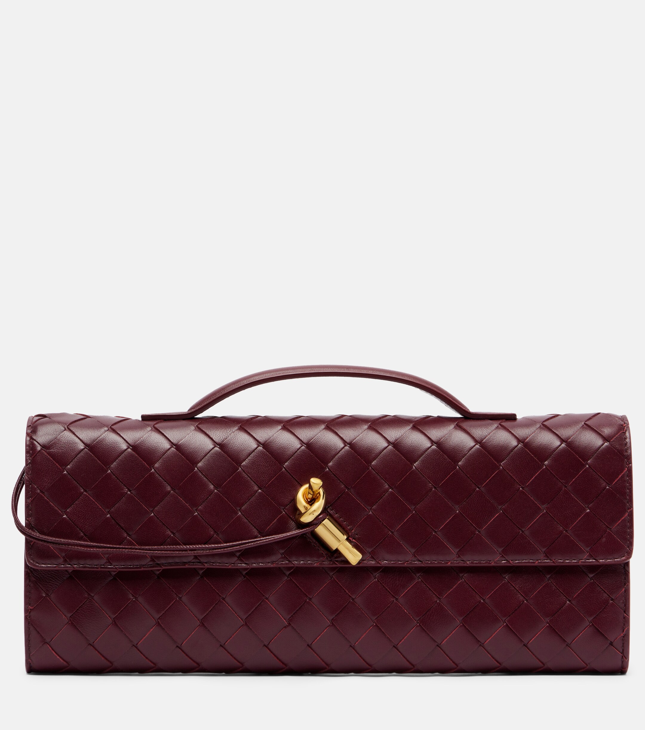 Bottega Veneta Andiamo Intrecciato leather clutch