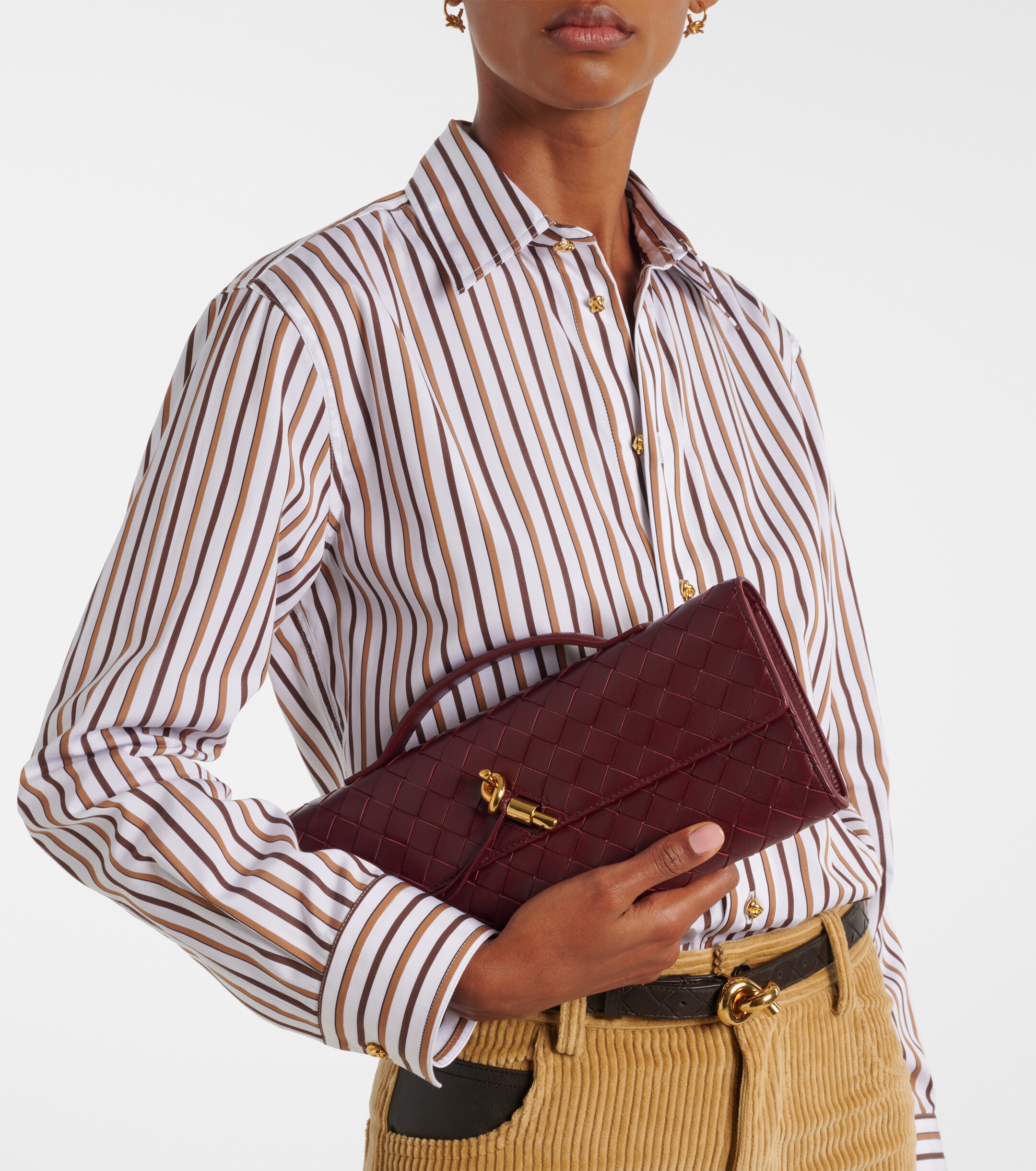 Bottega Veneta Andiamo Intrecciato leather clutch