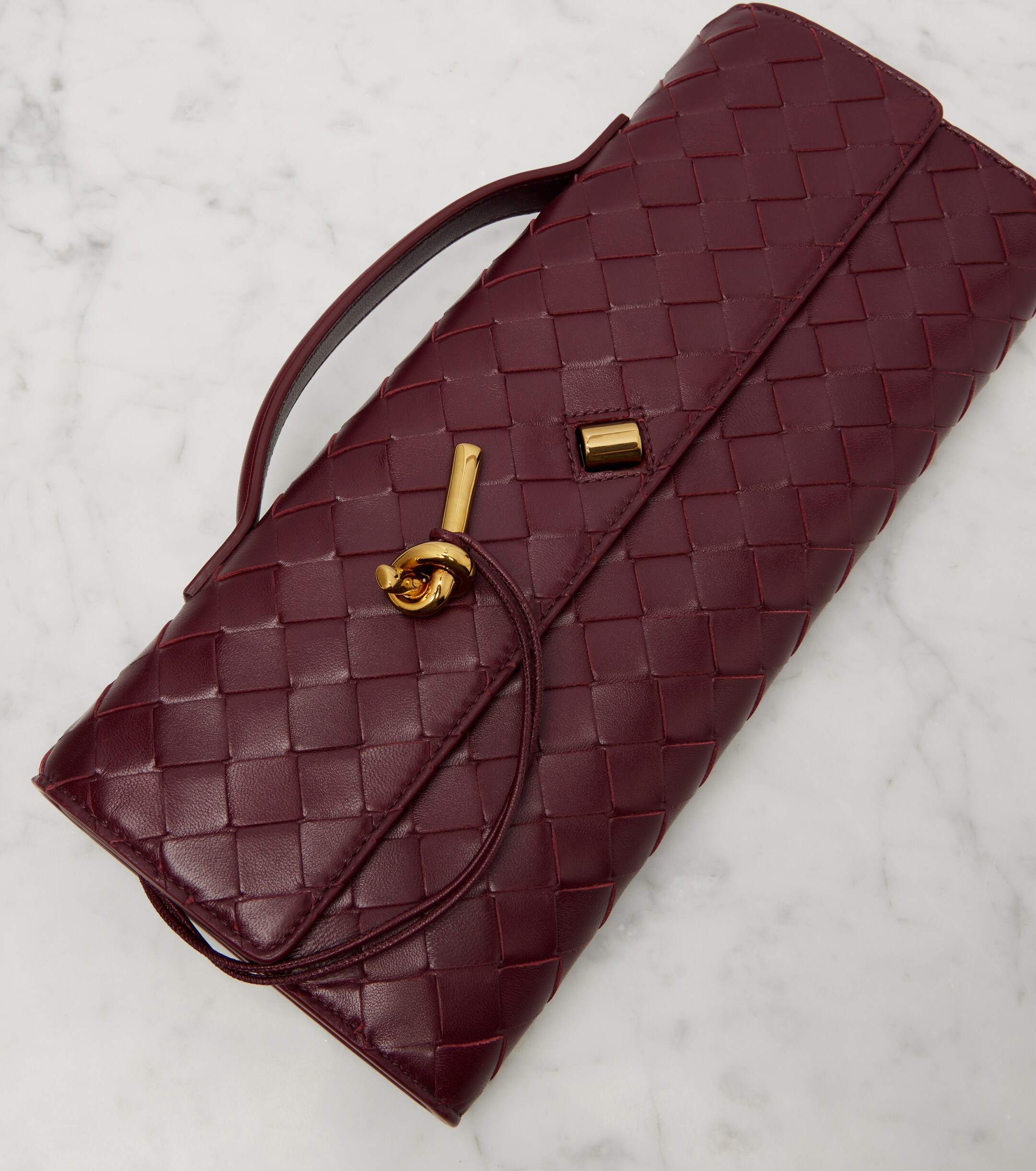 Bottega Veneta Andiamo Intrecciato leather clutch