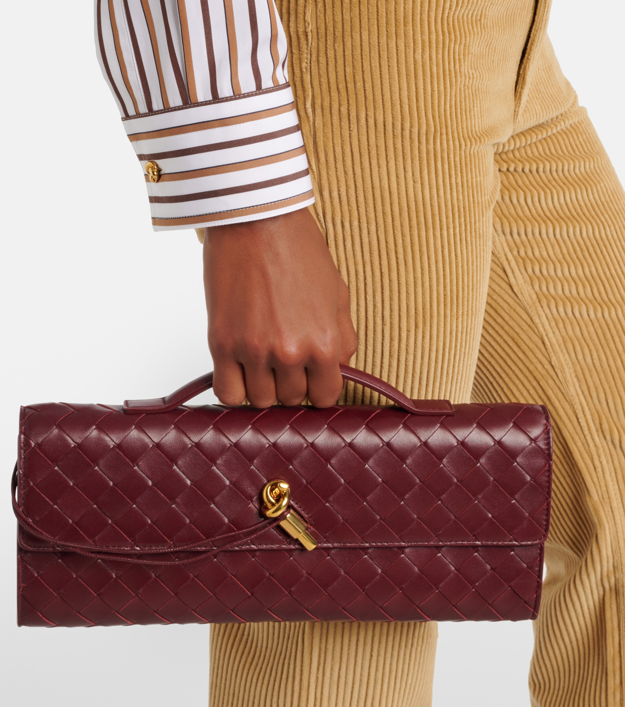 Bottega Veneta Andiamo Intrecciato leather clutch
