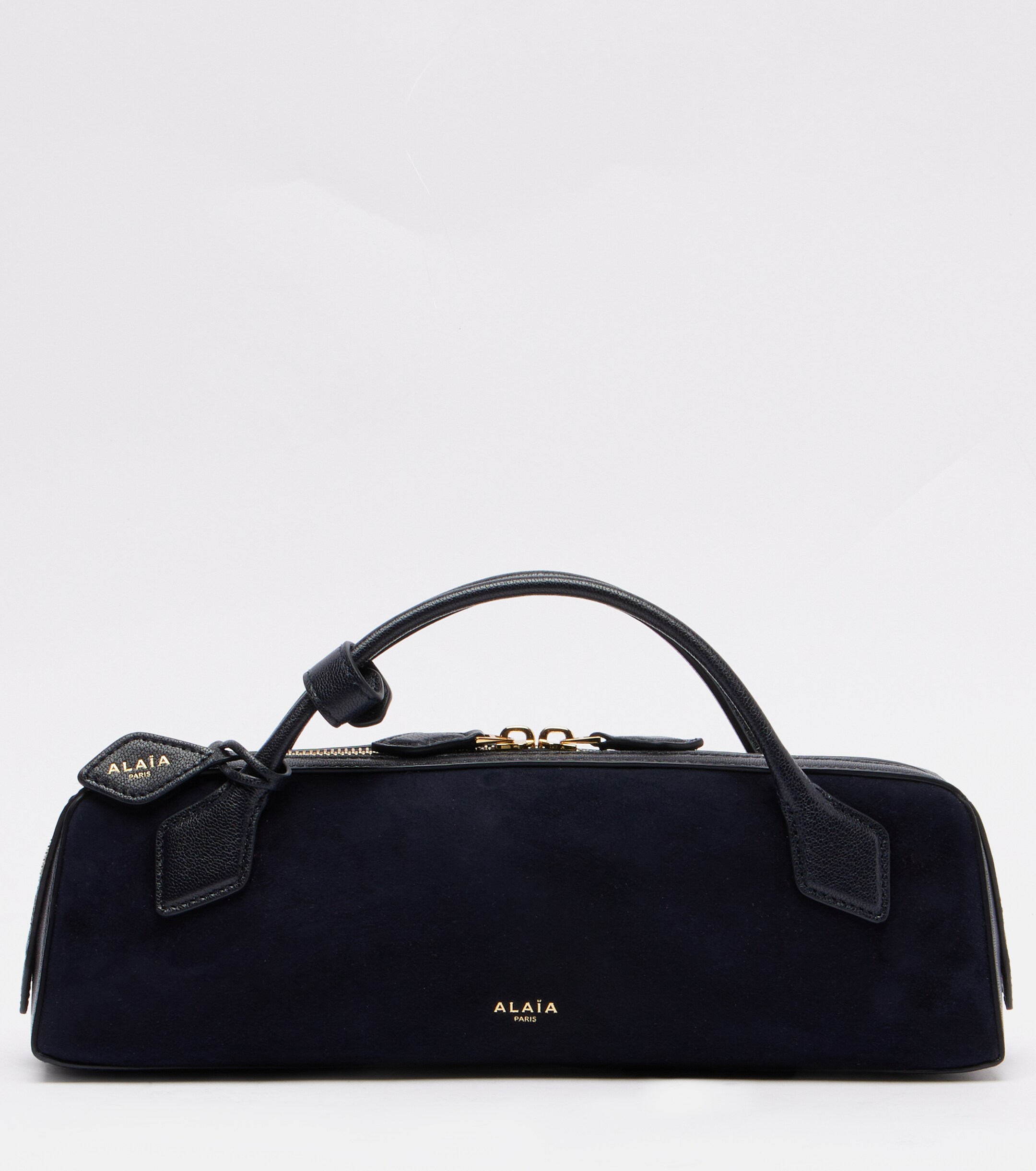 Alaïa Le Teckel Small suede clutch