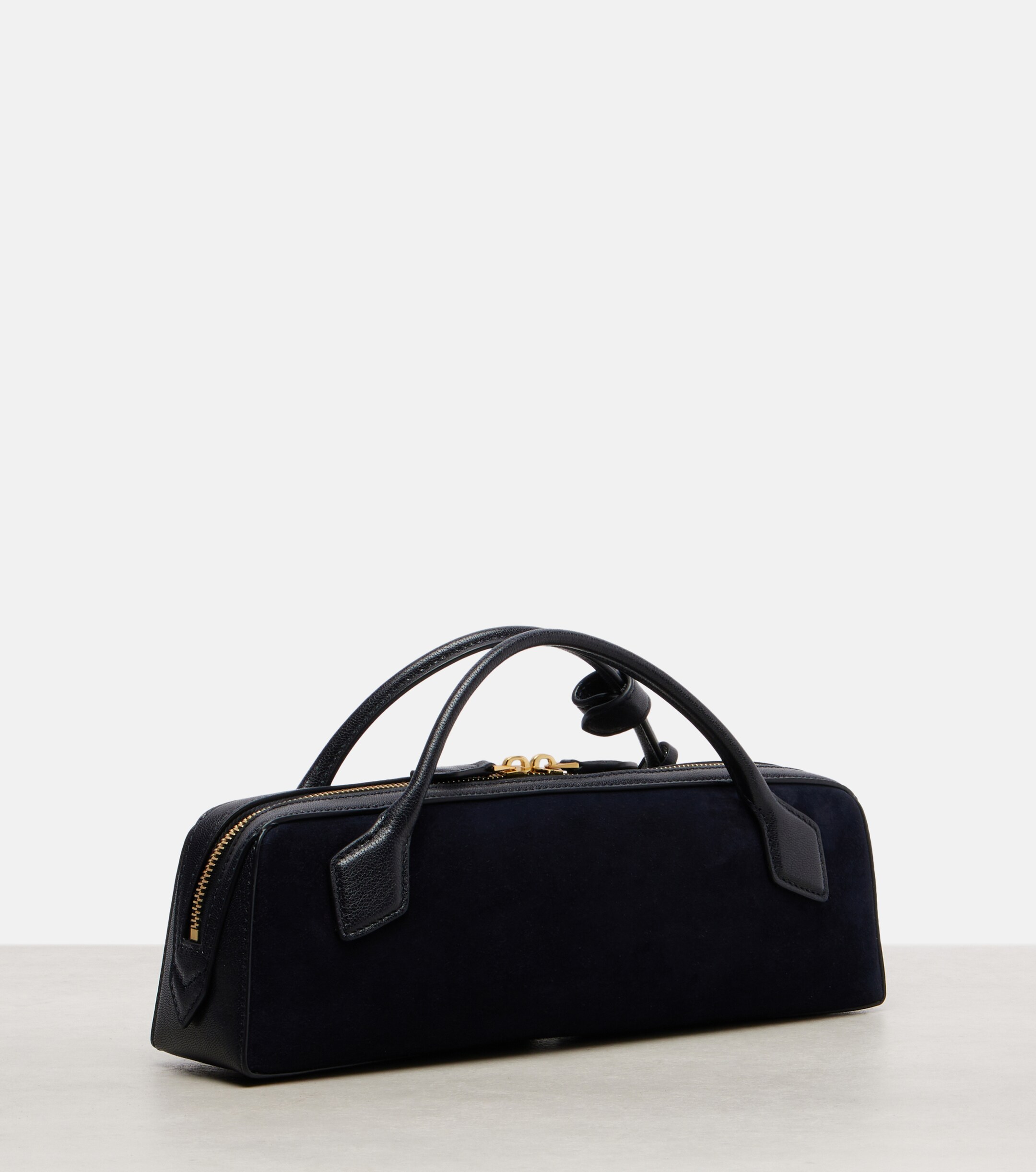Alaïa Le Teckel Small suede clutch