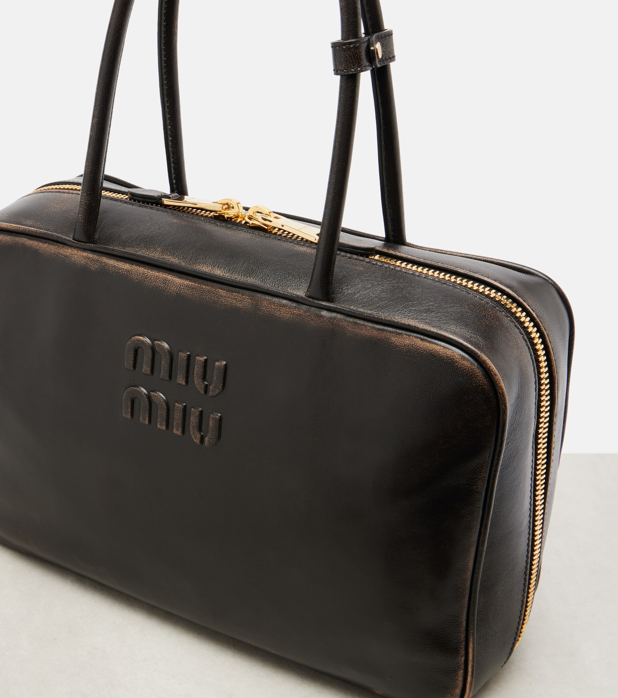 Miu Miu Beau leather tote bag