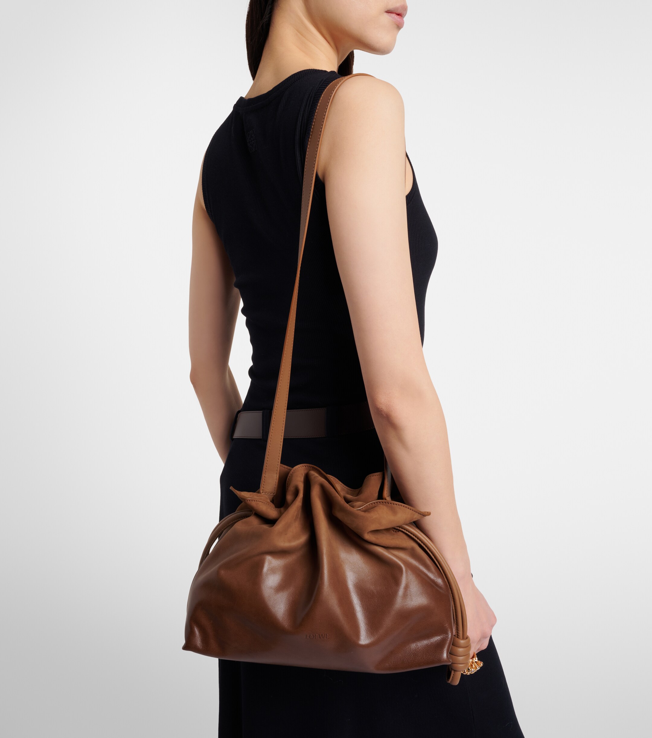 Loewe Flamenco Medium suede clutch
