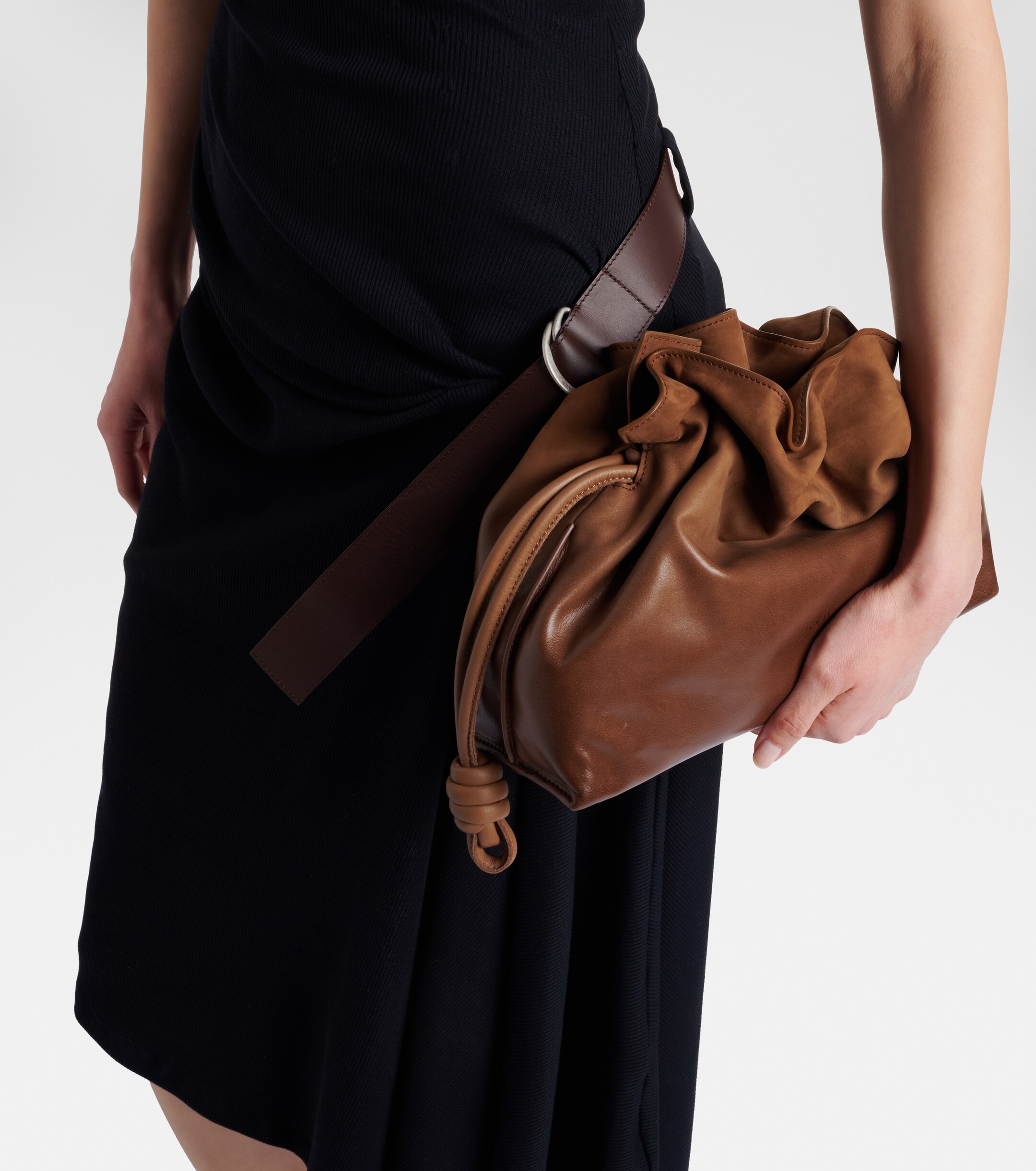 Loewe Flamenco Medium suede clutch