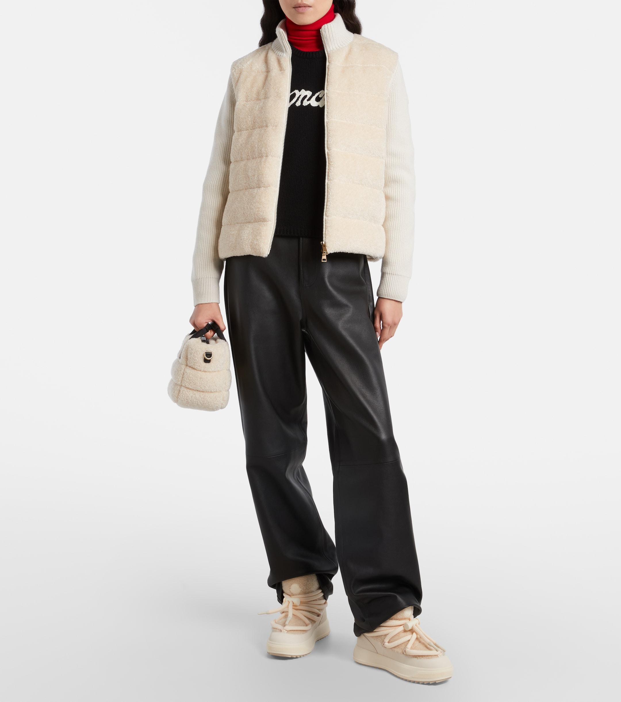 Moncler - Moncler Altive Mid teddy snow boots | Plush