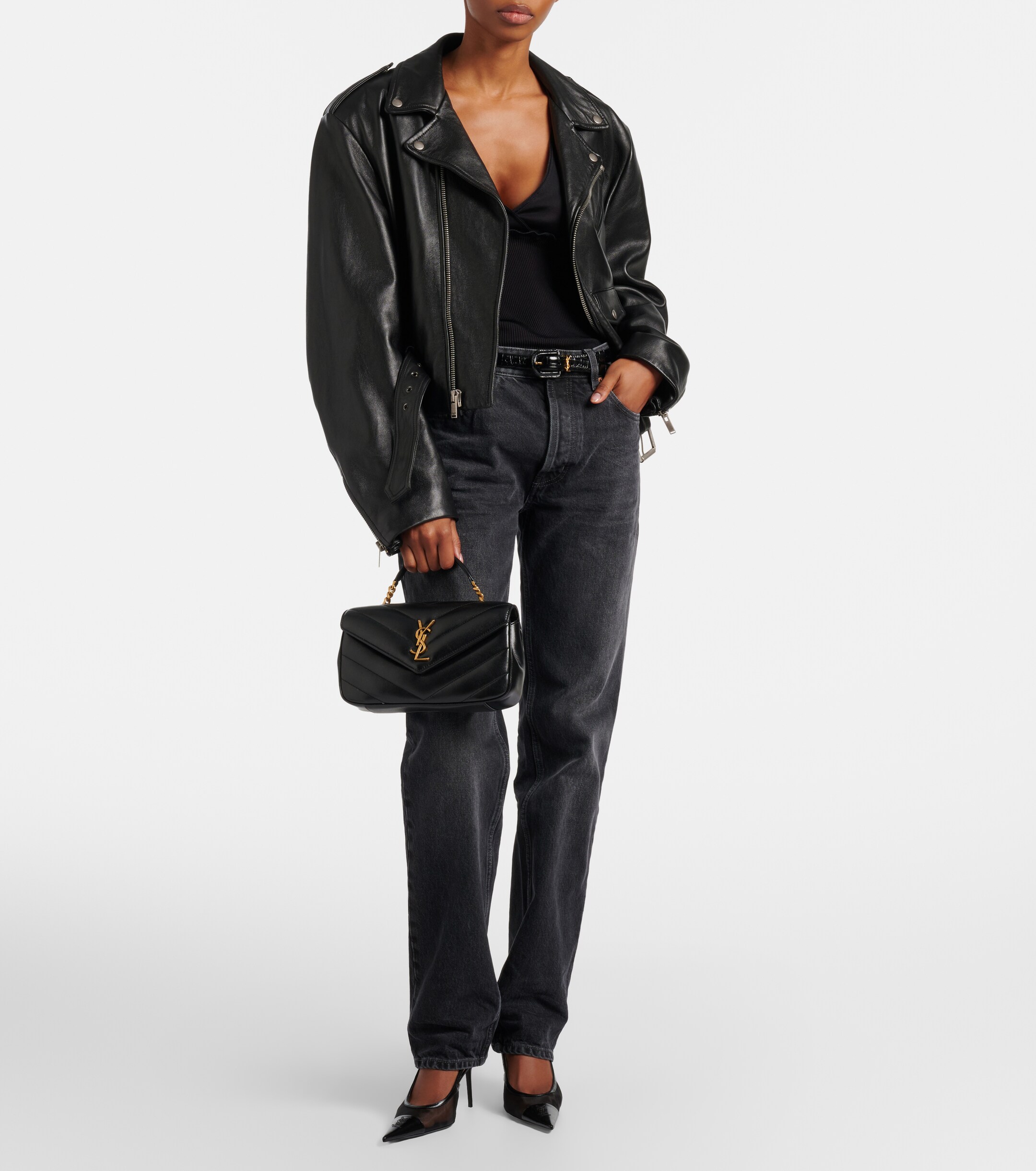 Saint Laurent Loulou matelassé leather top-handle bag