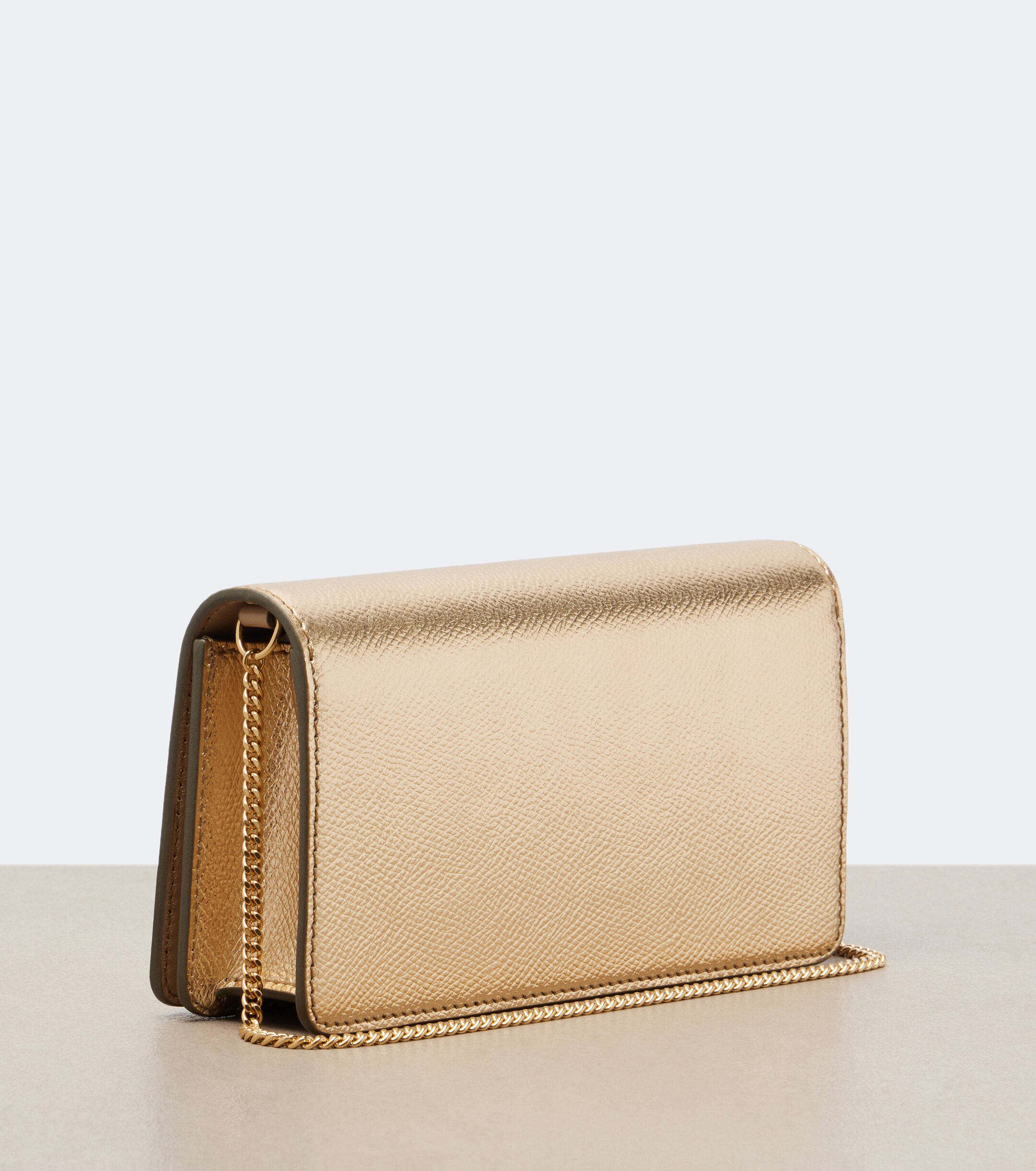 Valentino Garavani VLogo Mini metallic leather clutch thumbnail