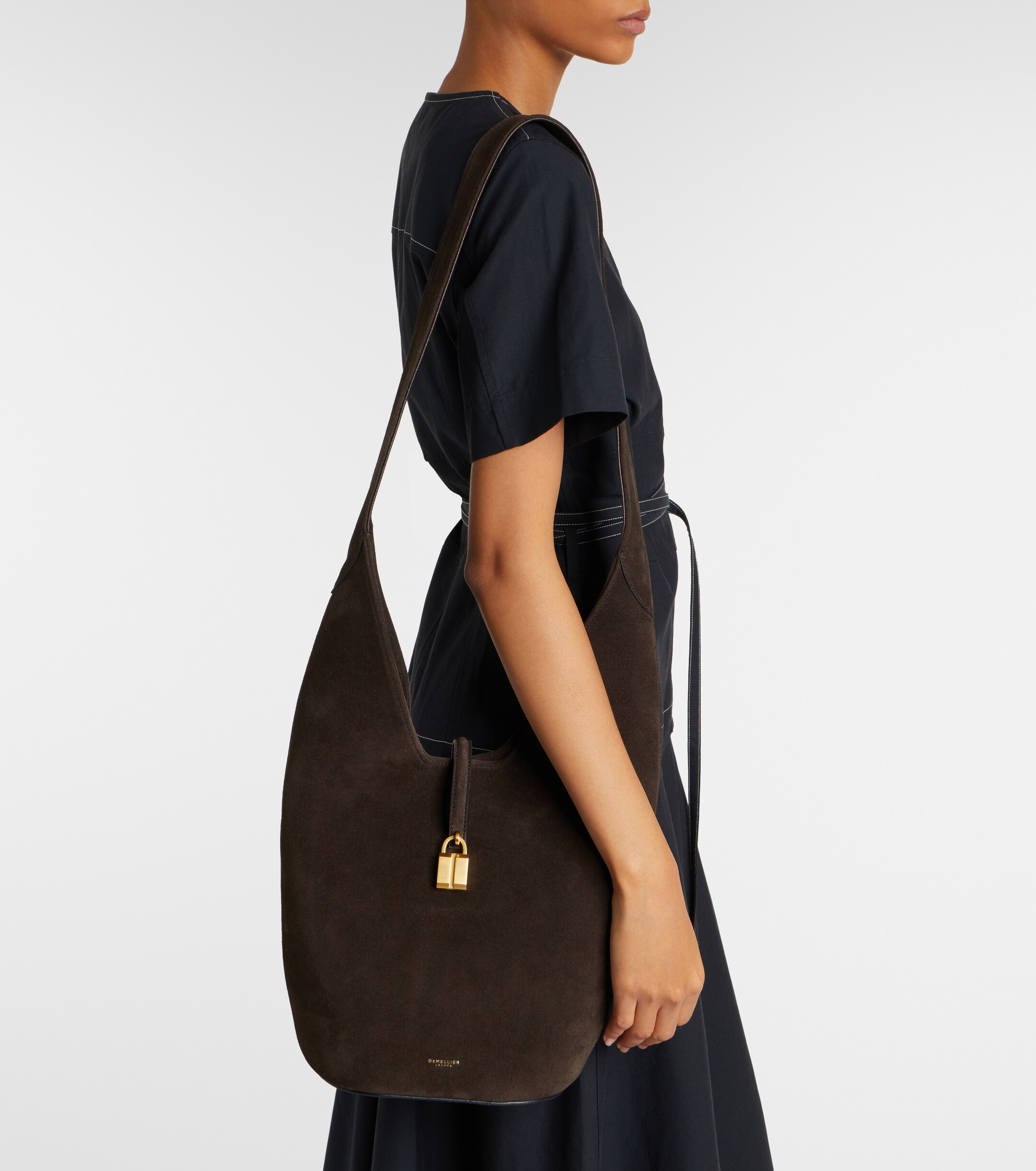 DeMellier Siena Medium suede shoulder bag thumbnail
