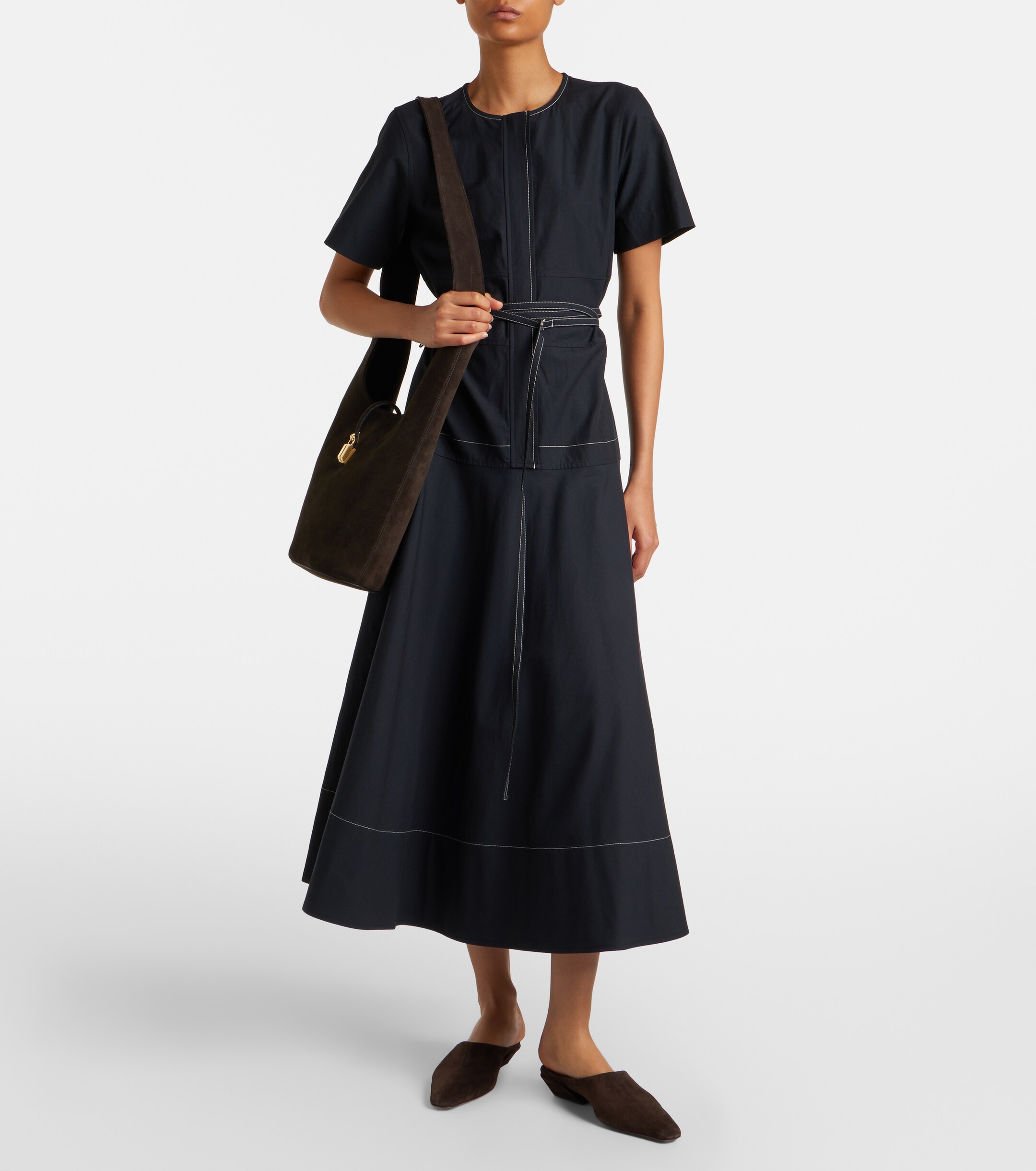DeMellier Siena Medium suede shoulder bag thumbnail