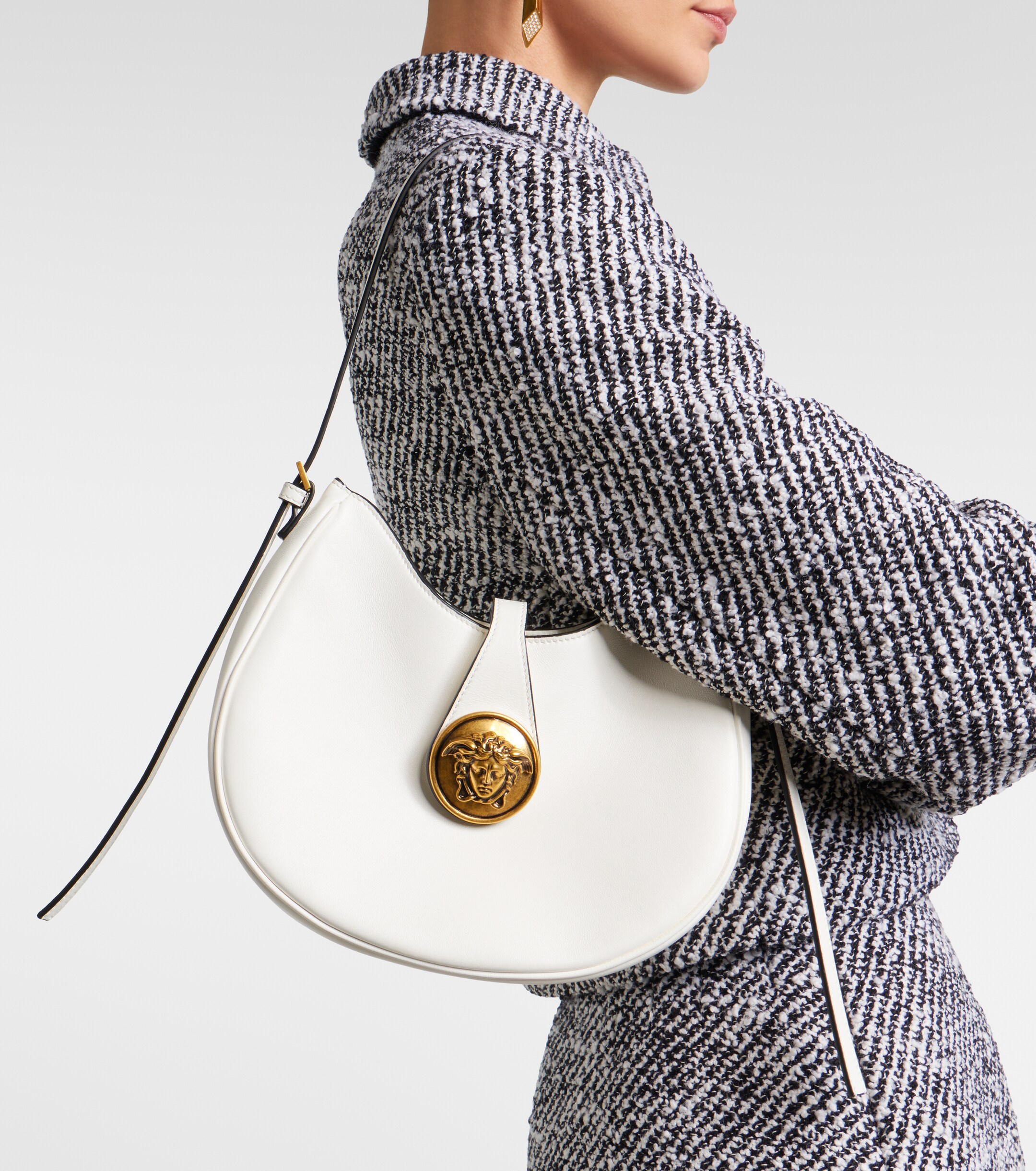 Versace Versace Embleme Small leather shoulder bag