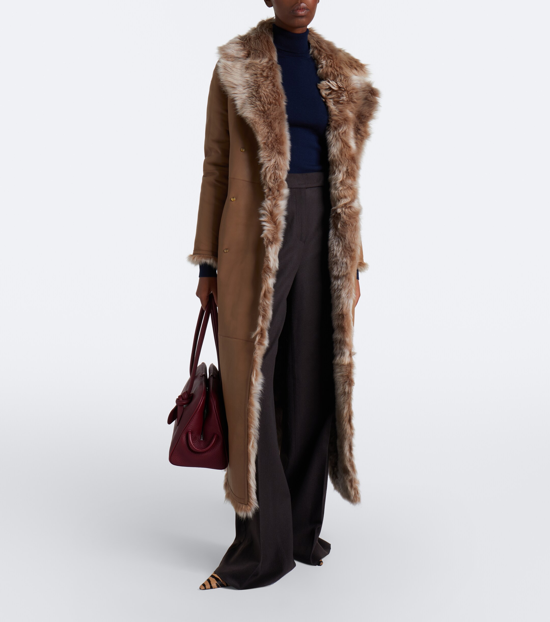 Yves Salomon Yves Salomon Reversible shearling and leather coat