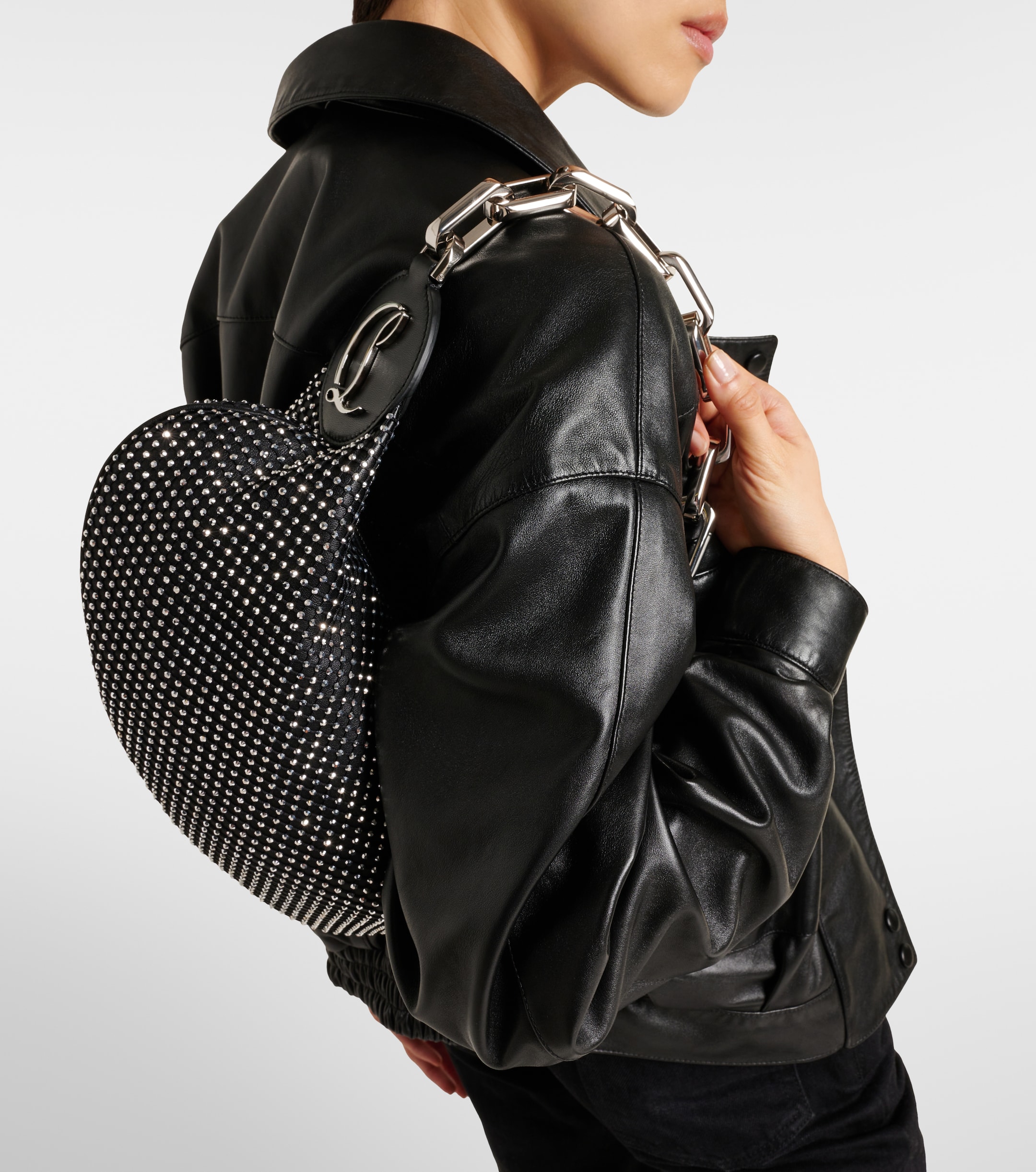 CHRISTIAN LOUBOUTIN Le 54 embellished leather shoulder bag
