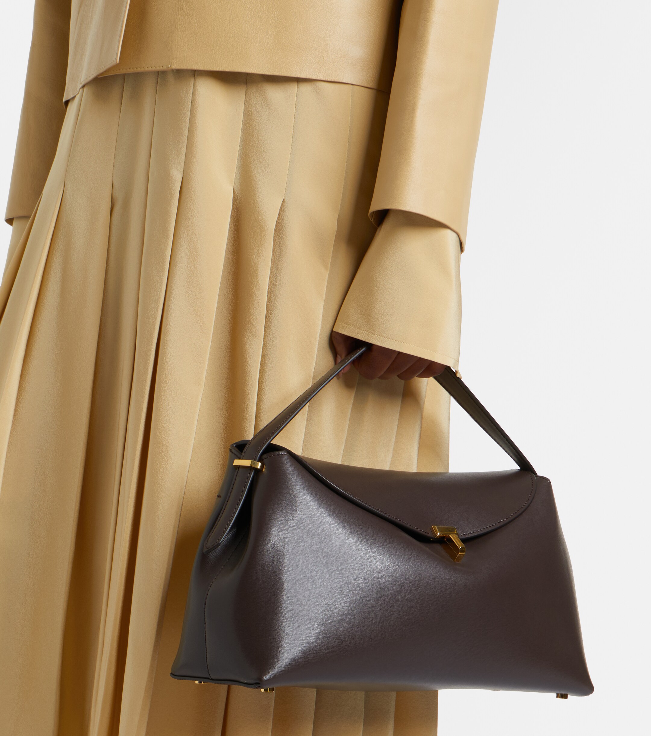 TOTEME T-Lock leather top-handle bag