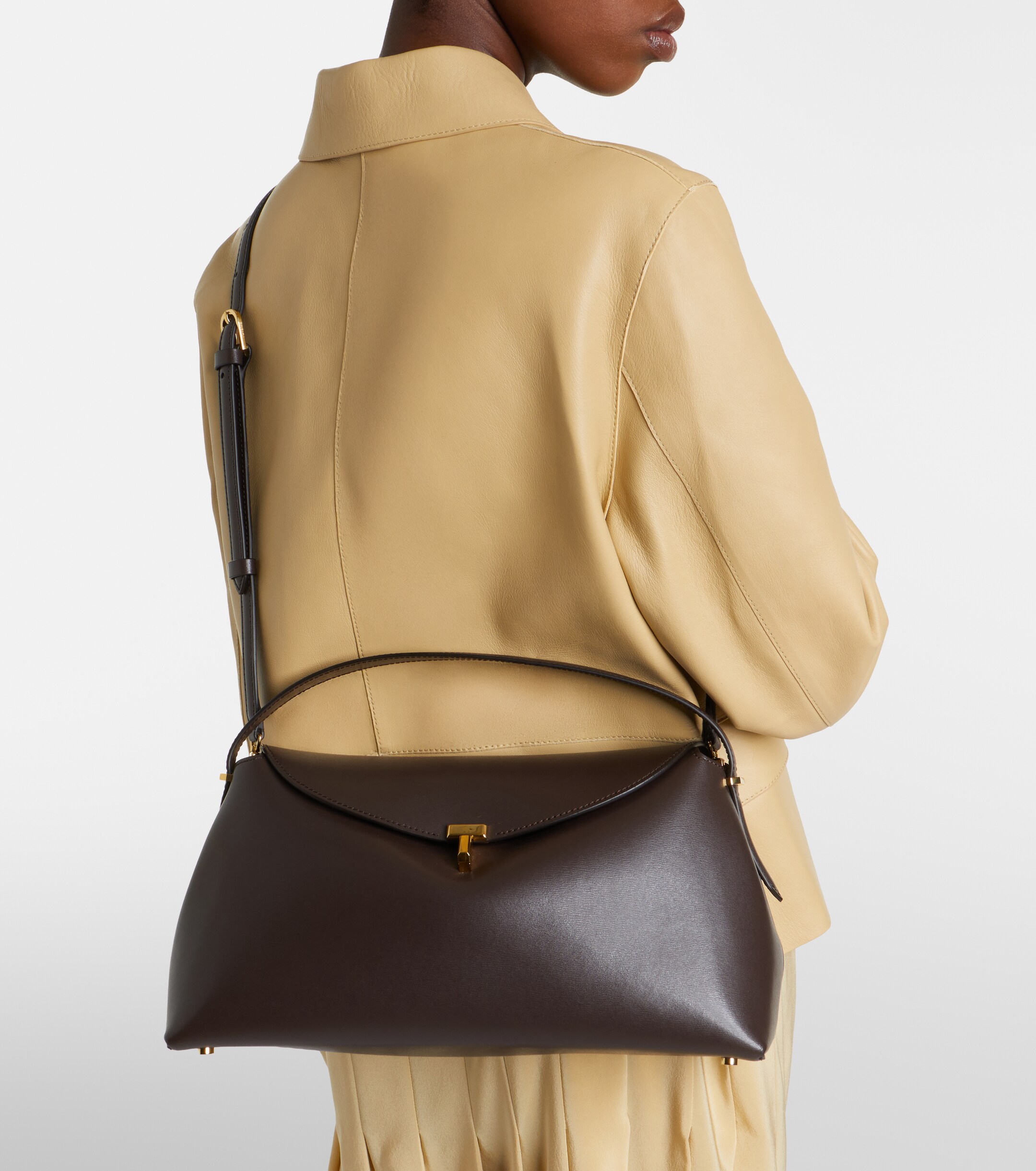 TOTEME T-Lock leather top-handle bag