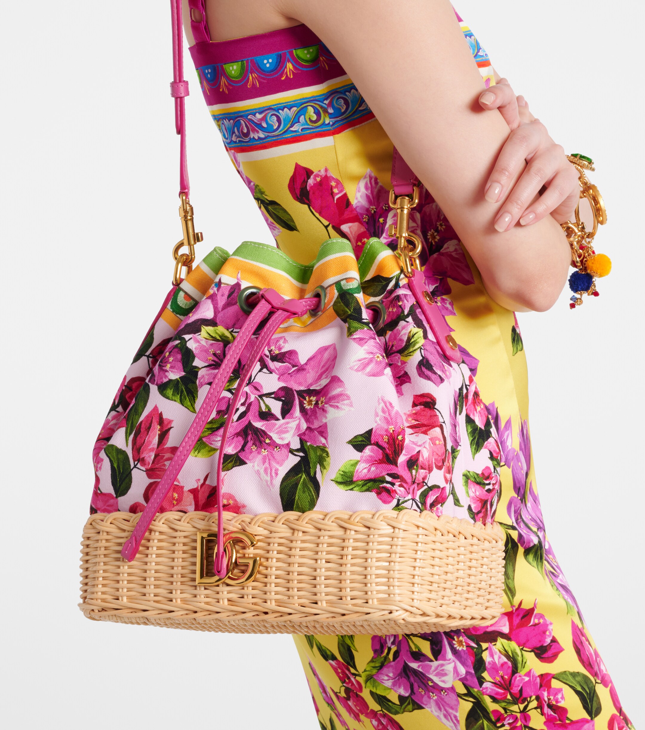 Dolce&Gabbana Taormina DG floral bucket bag