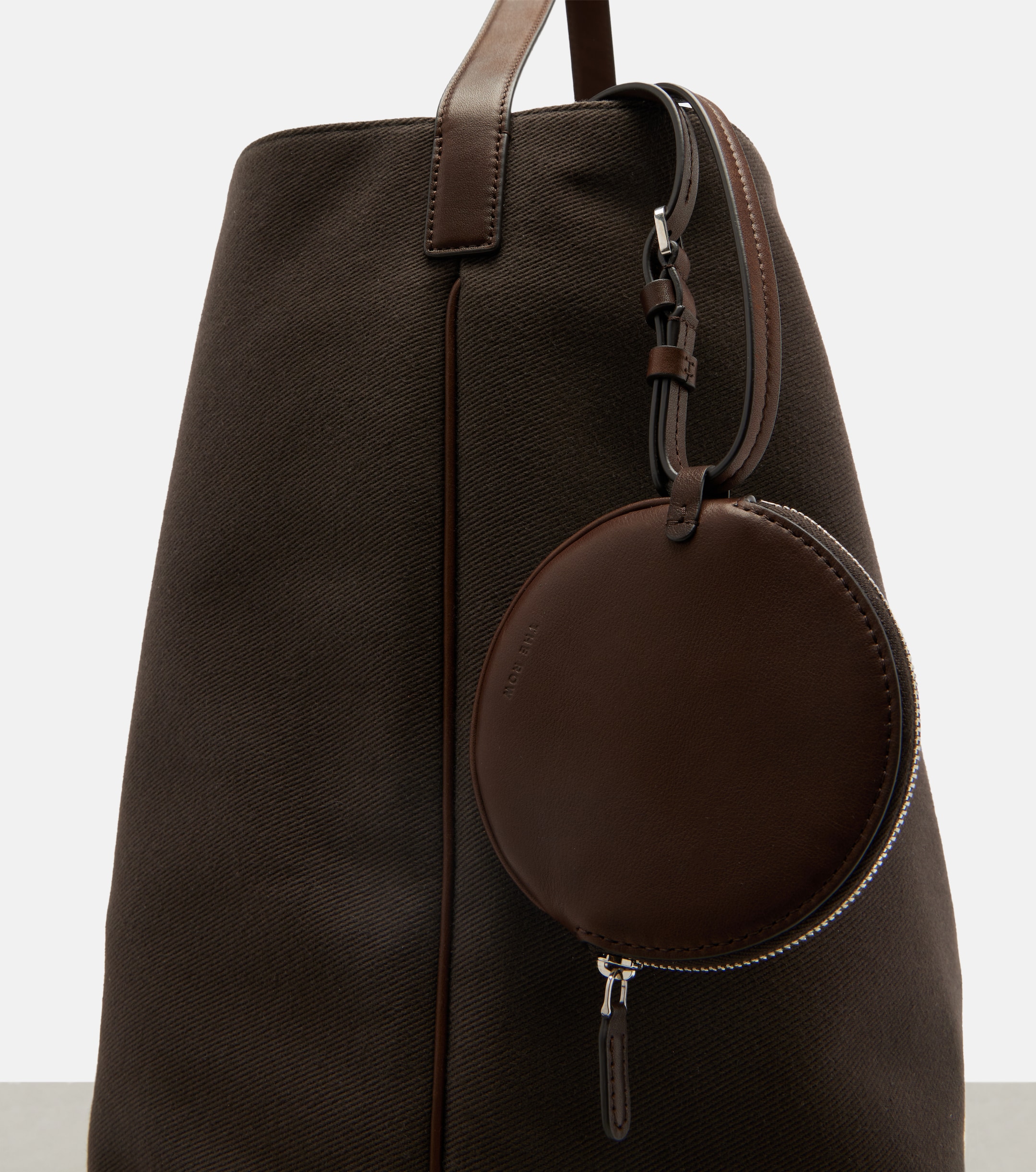 The Row N/S Park Large canvas and leather tote bag