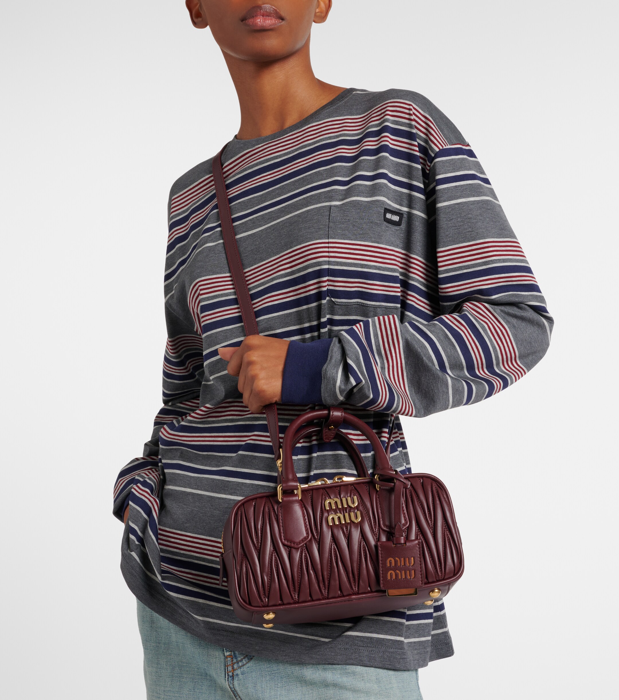 Miu Miu Arcadie matelassé leather tote bag