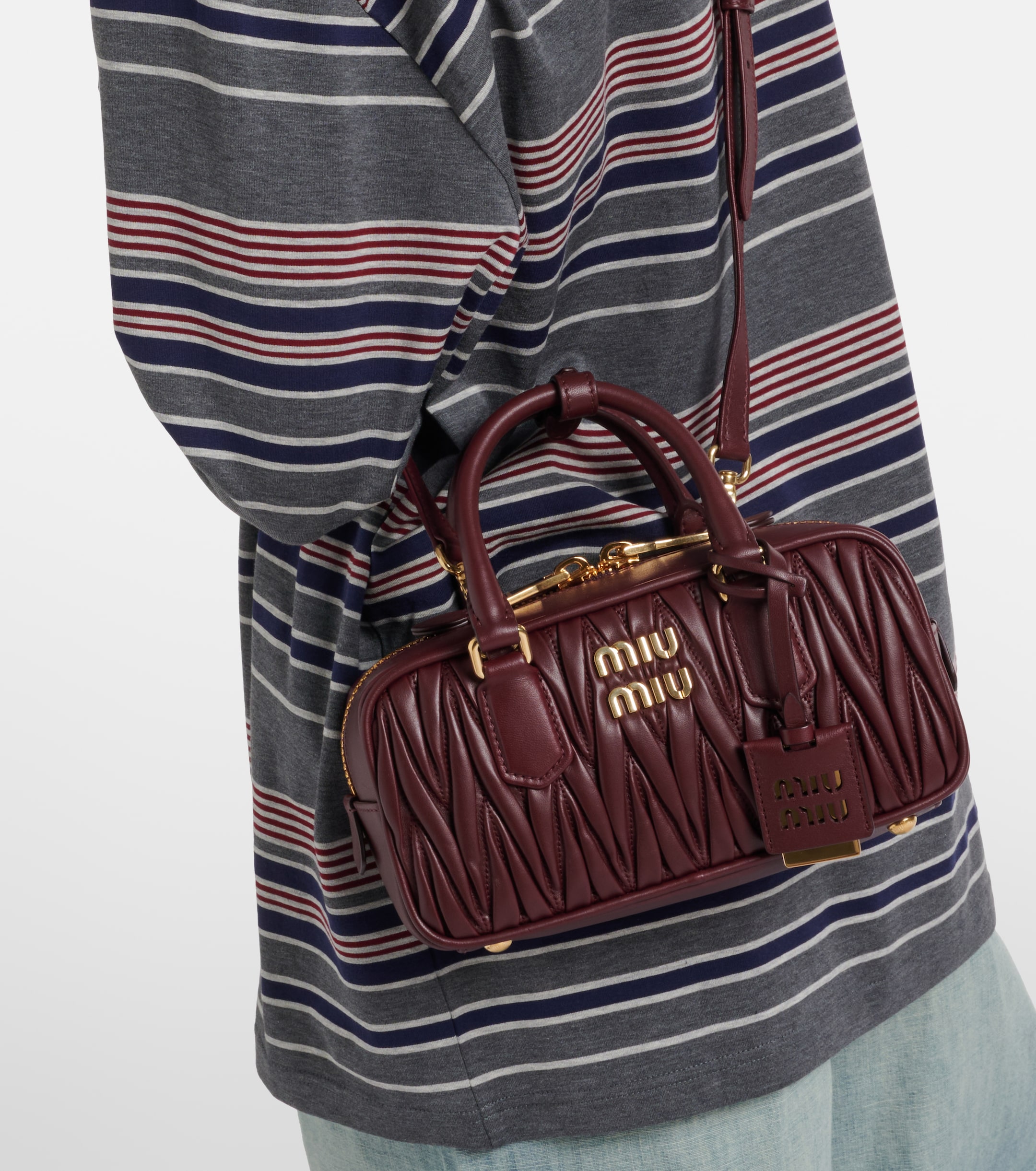 Miu Miu Arcadie matelassé leather tote bag