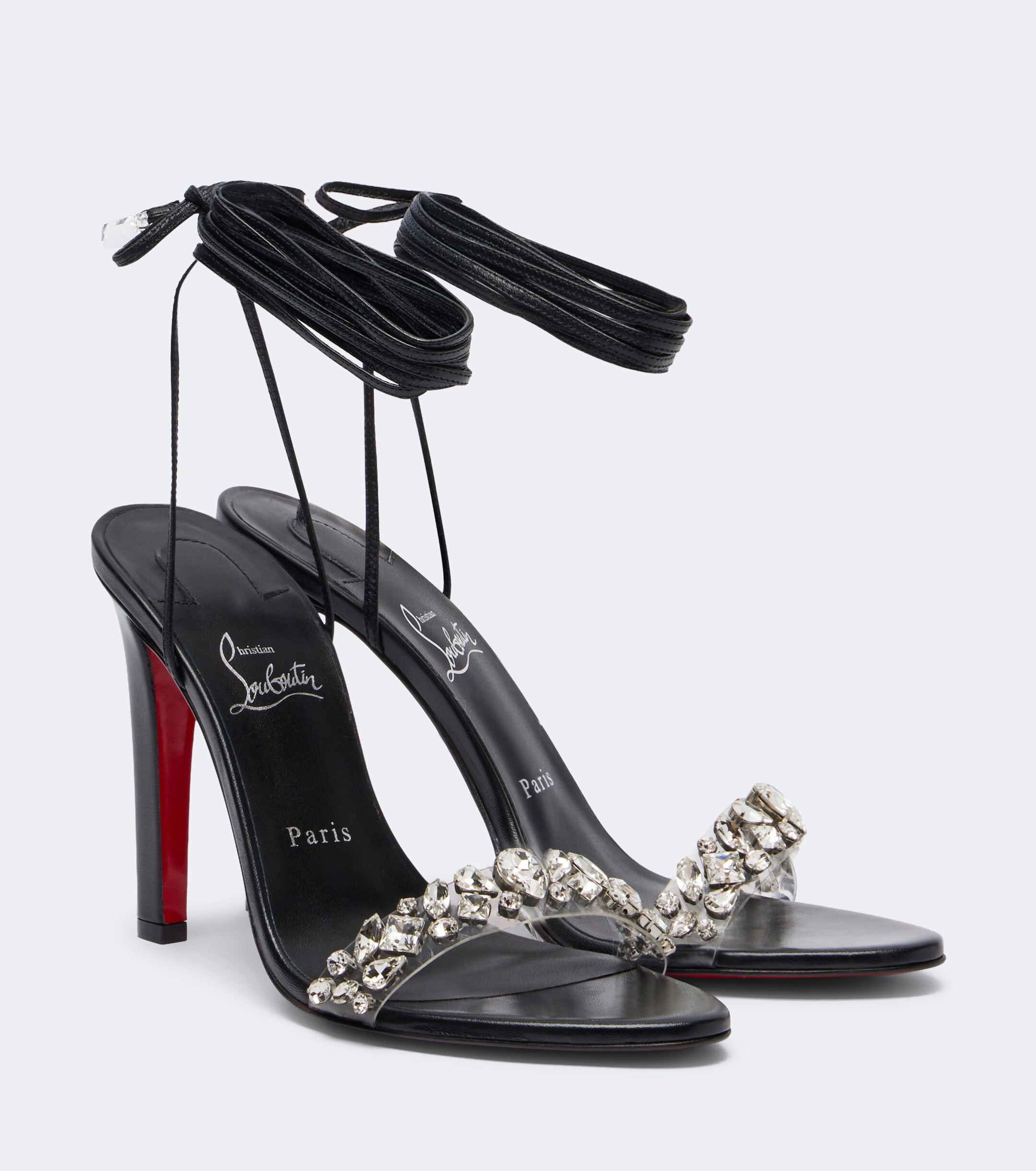 CHRISTIAN LOUBOUTIN Christian Louboutin Fanny Jolly embellished leather sandals