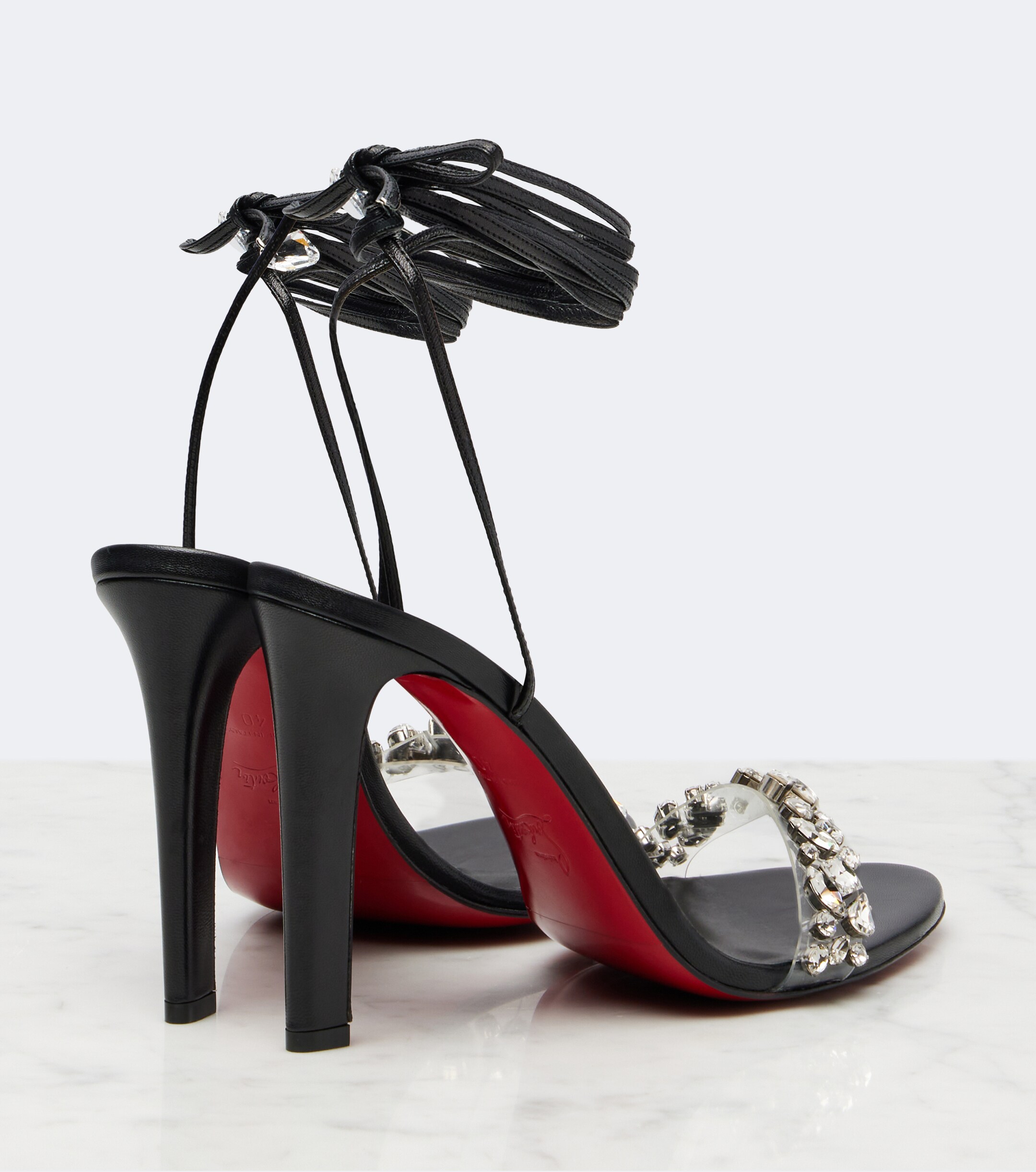 CHRISTIAN LOUBOUTIN Christian Louboutin Fanny Jolly embellished leather sandals