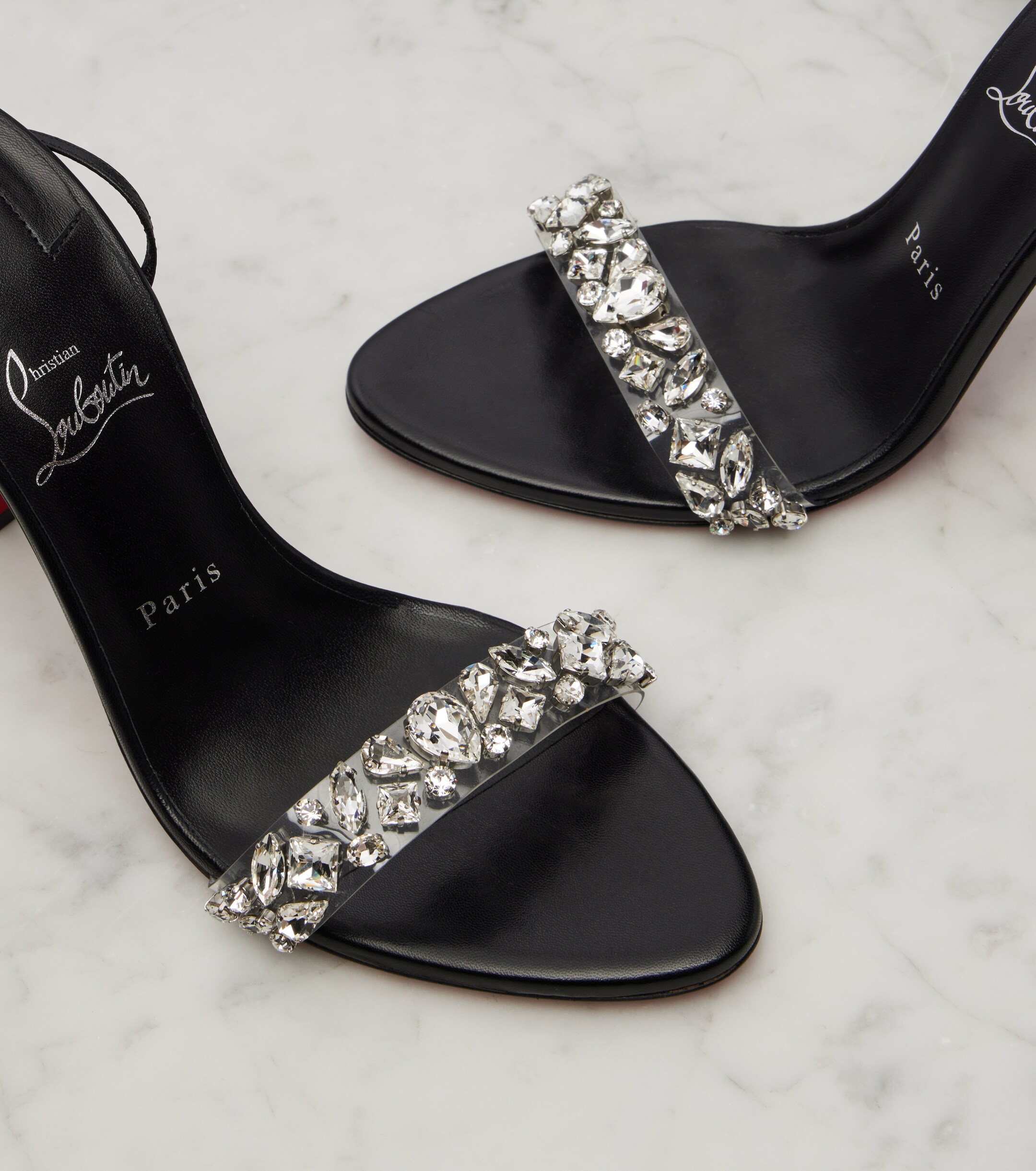 CHRISTIAN LOUBOUTIN Christian Louboutin Fanny Jolly embellished leather sandals