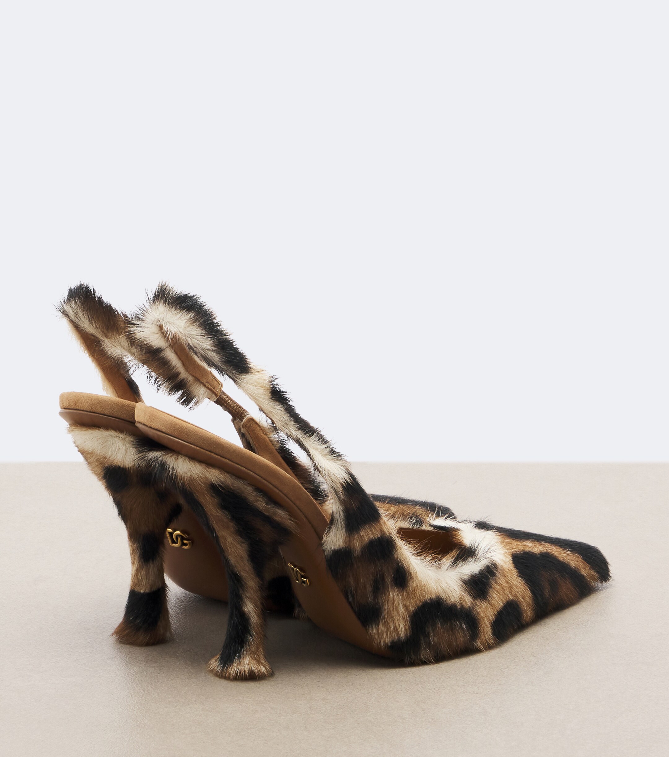 Dolce&Gabbana Dolce & Gabbana Leopard-print calf hair slingback pumps