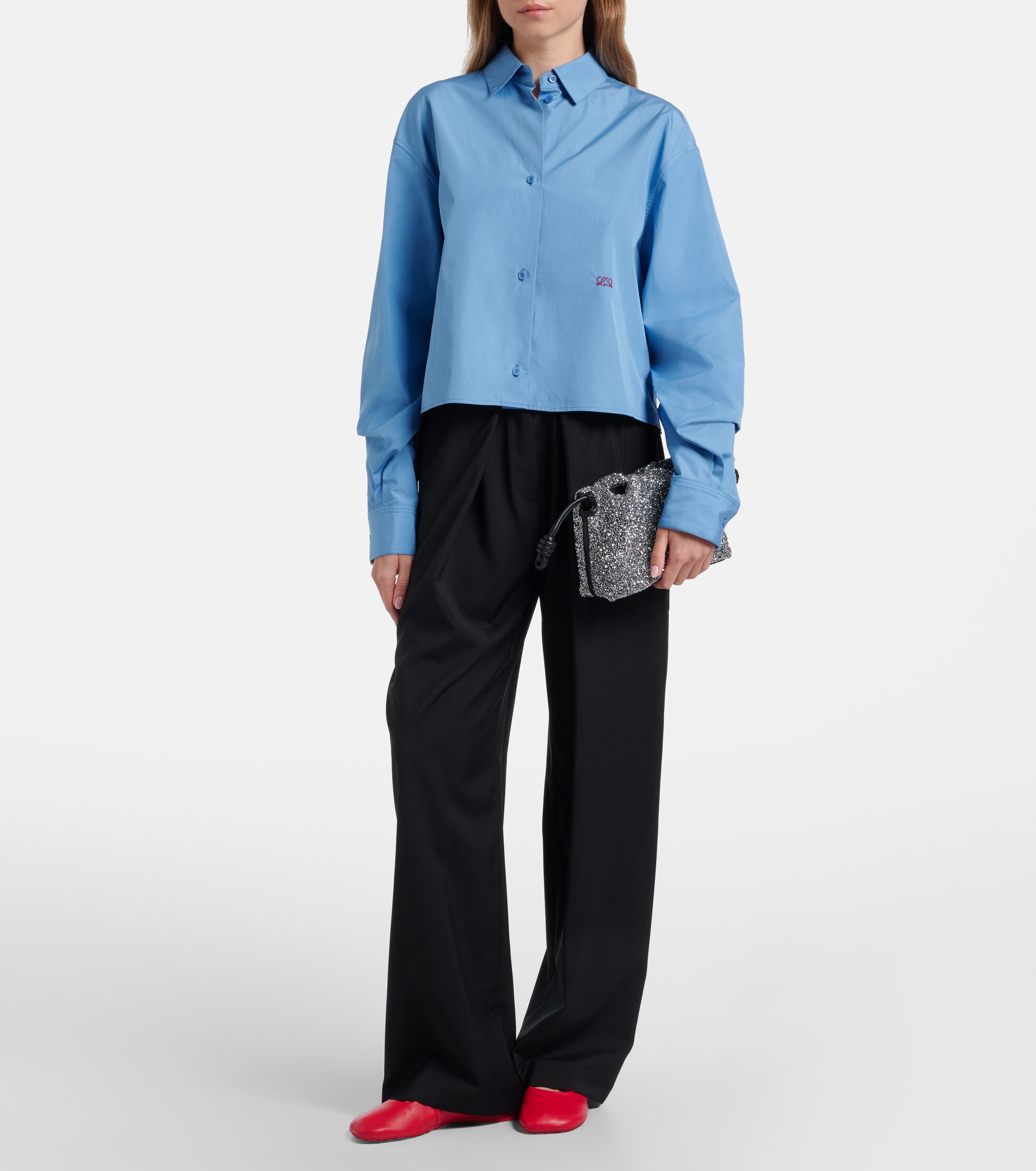 Loewe Flamenco Mini beaded clutch