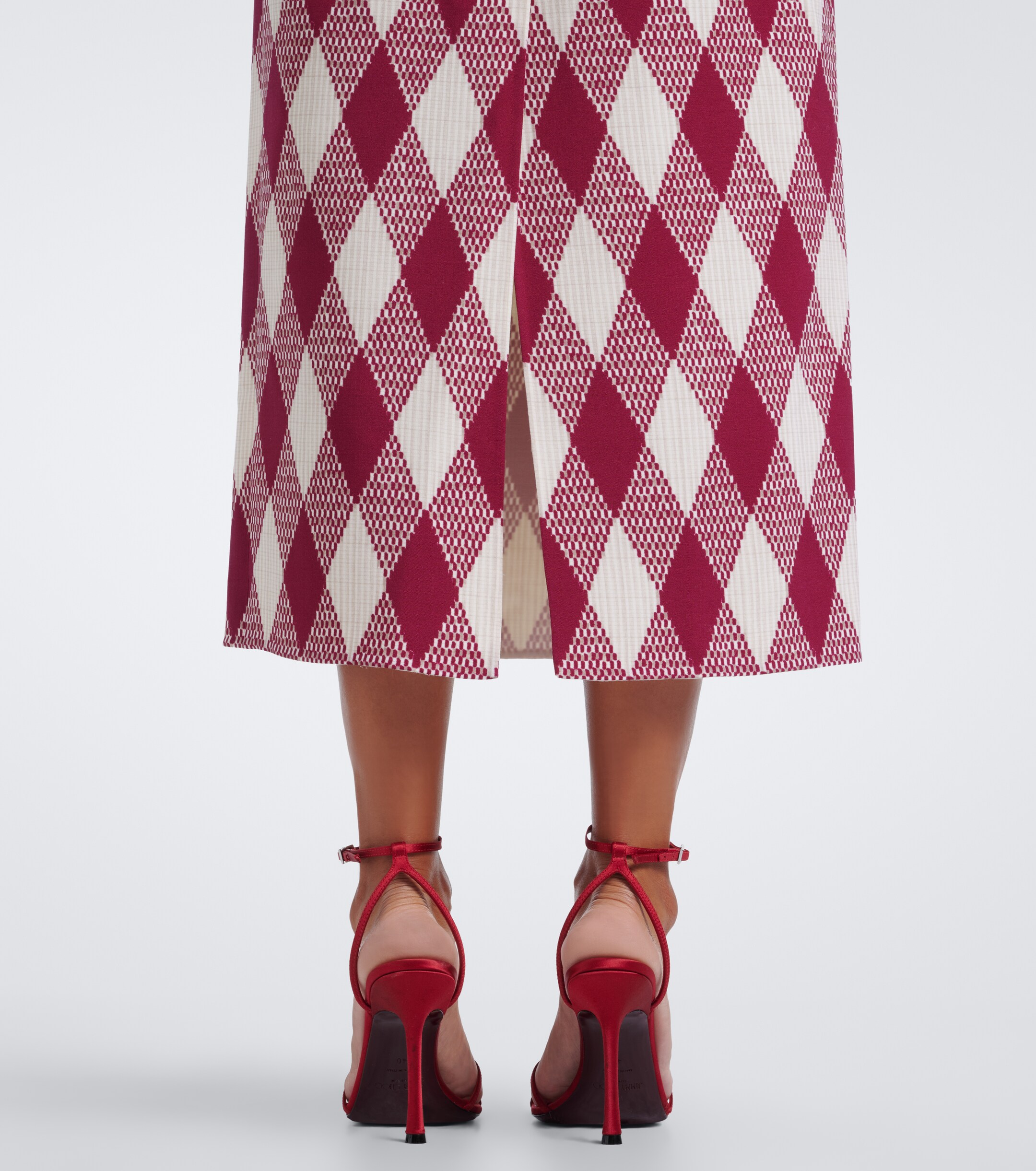 Oscar de la Renta Oscar de la Renta Argyle wool-blend pencil skirt