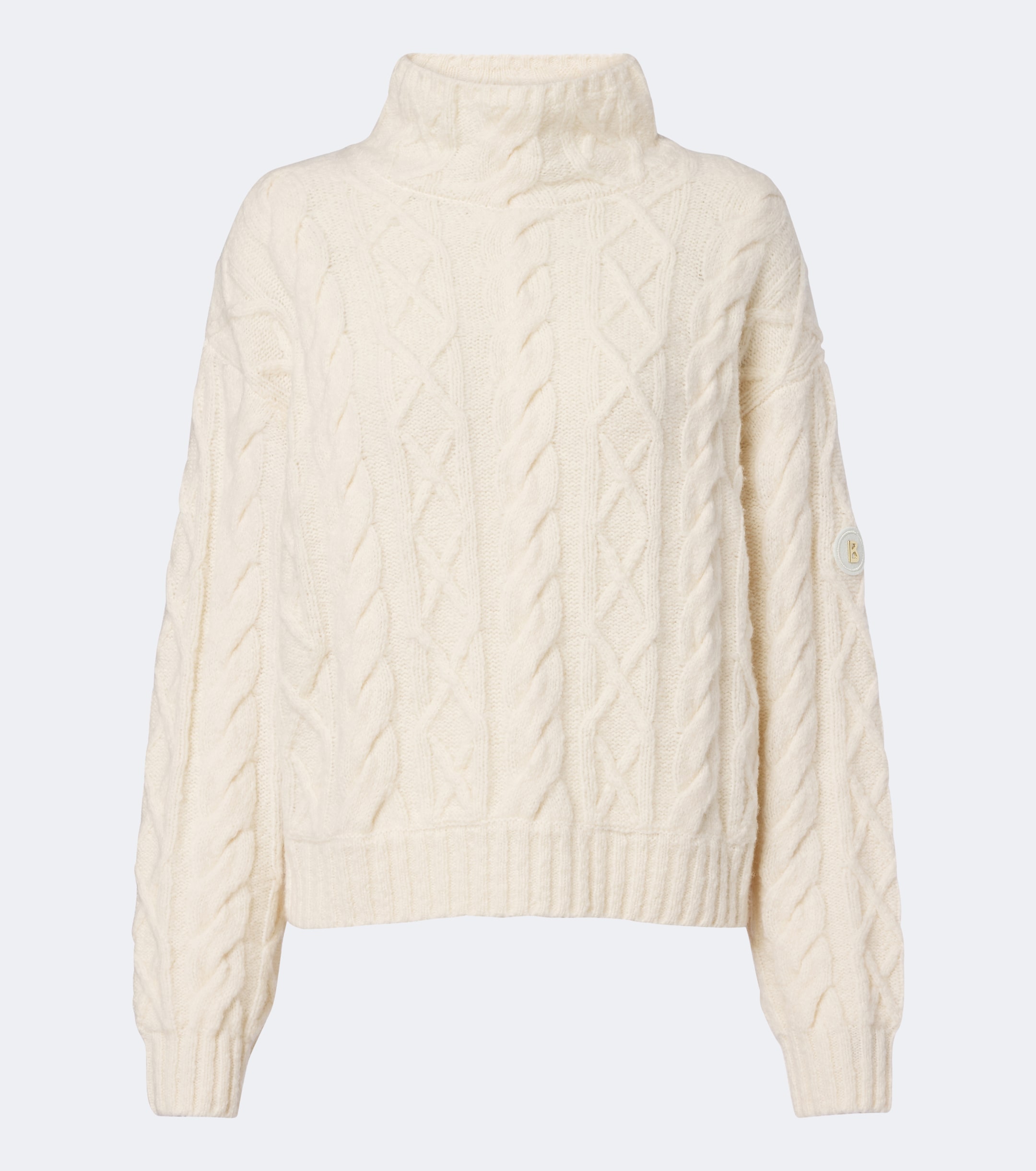 BOGNER Bogner Malene cable-knit wool-blend turtleneck sweater