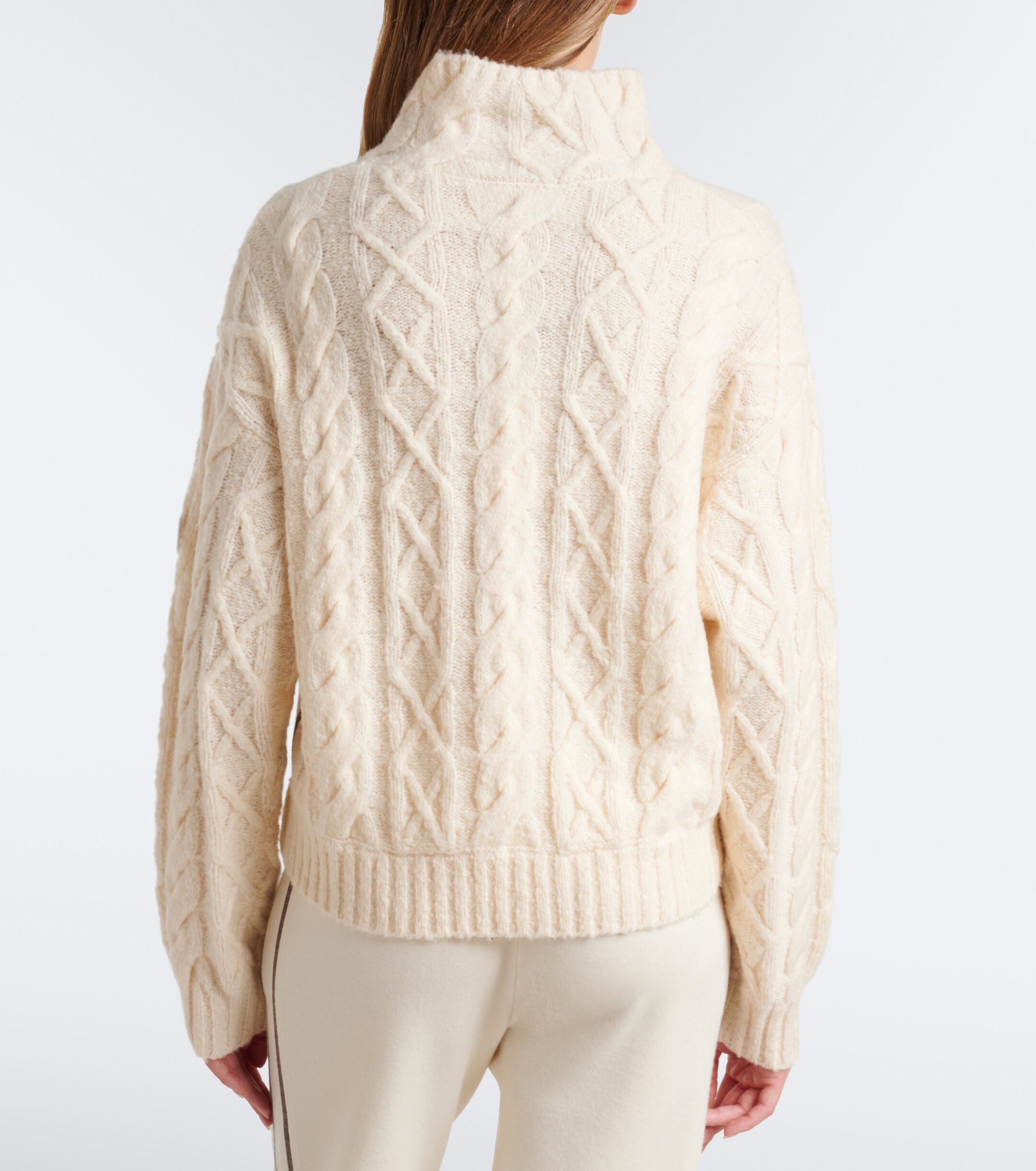 BOGNER Bogner Malene cable-knit wool-blend turtleneck sweater