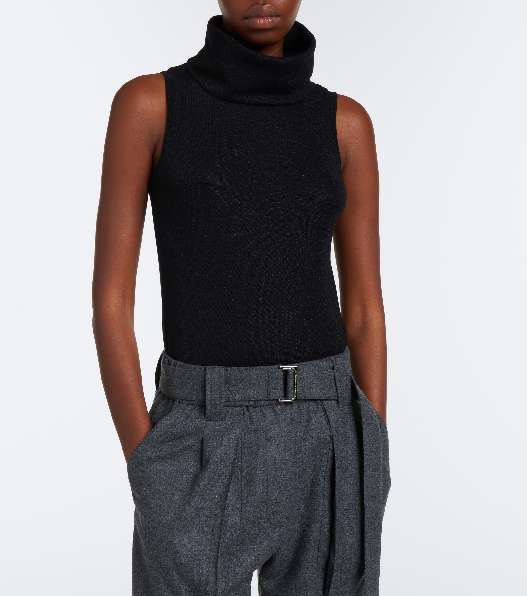 Brunello Cucinelli Brunello Cucinelli Wool-blend turtleneck top