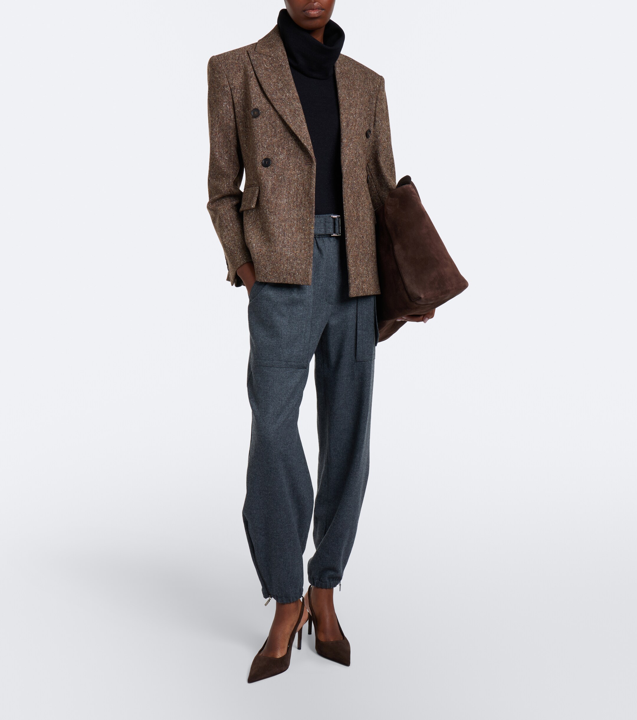 Brunello Cucinelli Brunello Cucinelli Wool-blend turtleneck top
