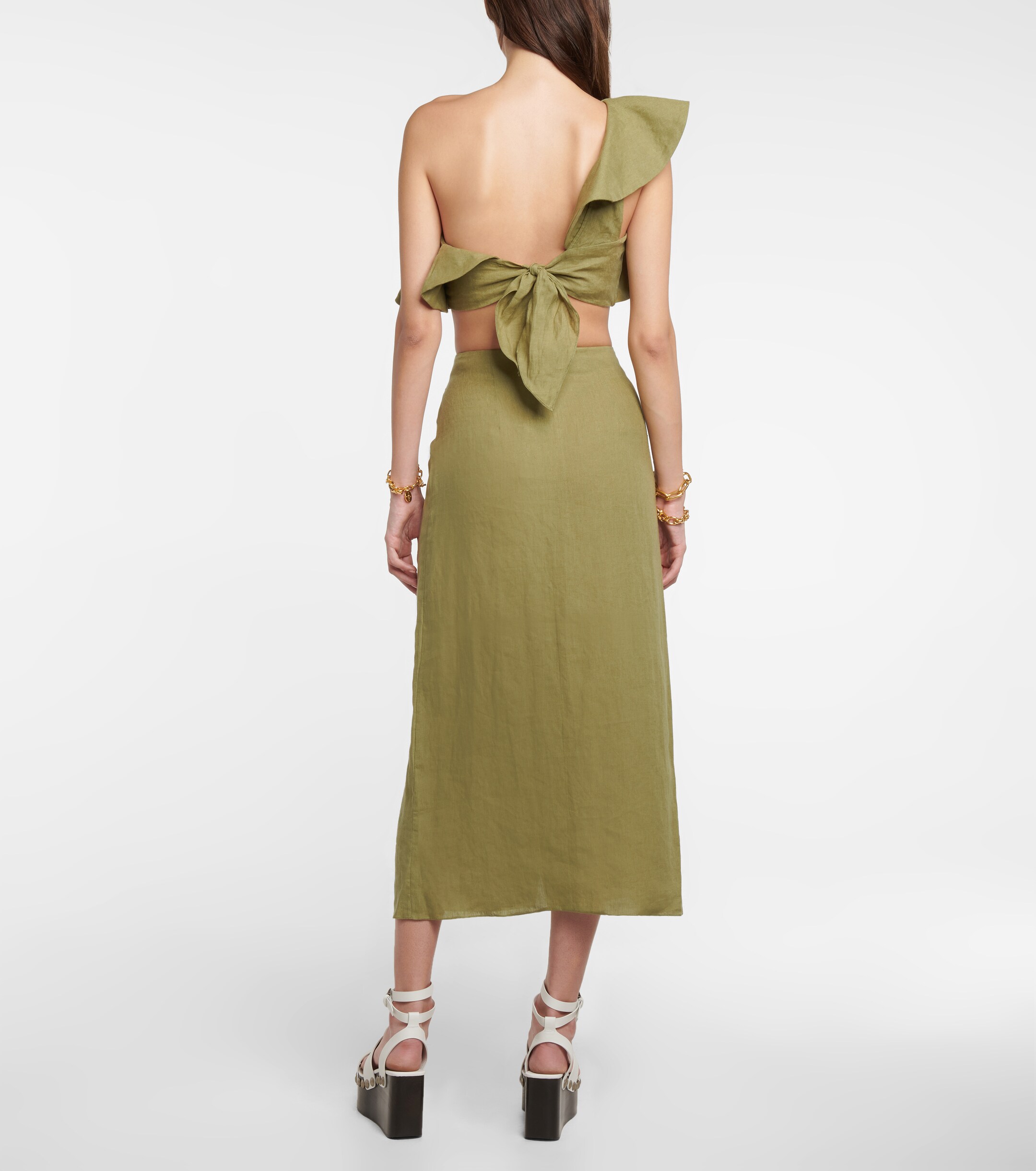 Johanna Ortiz De Mar a Mar linen crop top