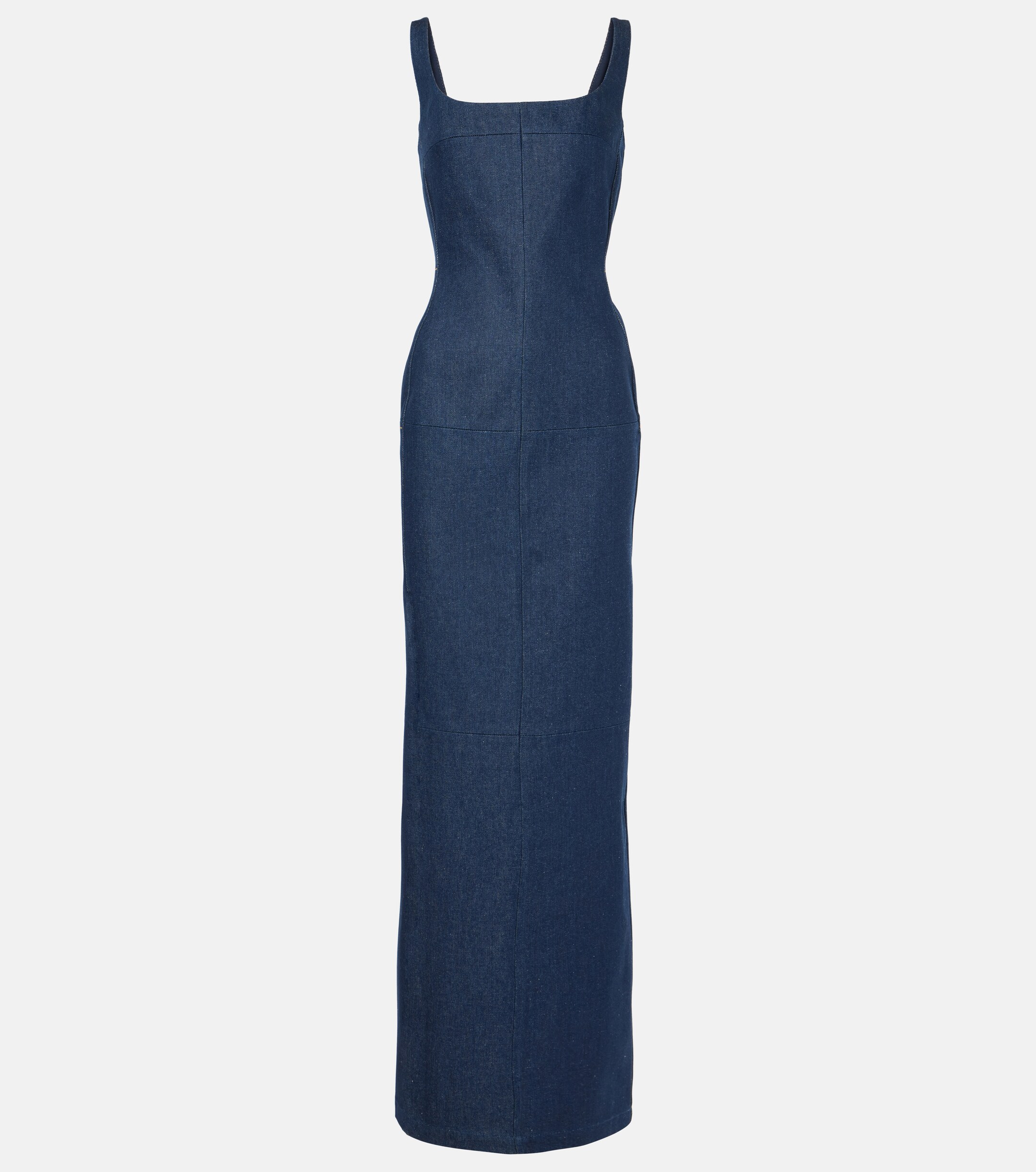 Jacquemus La Robe De-Nîmes Spoglio denim bustier dress thumbnail