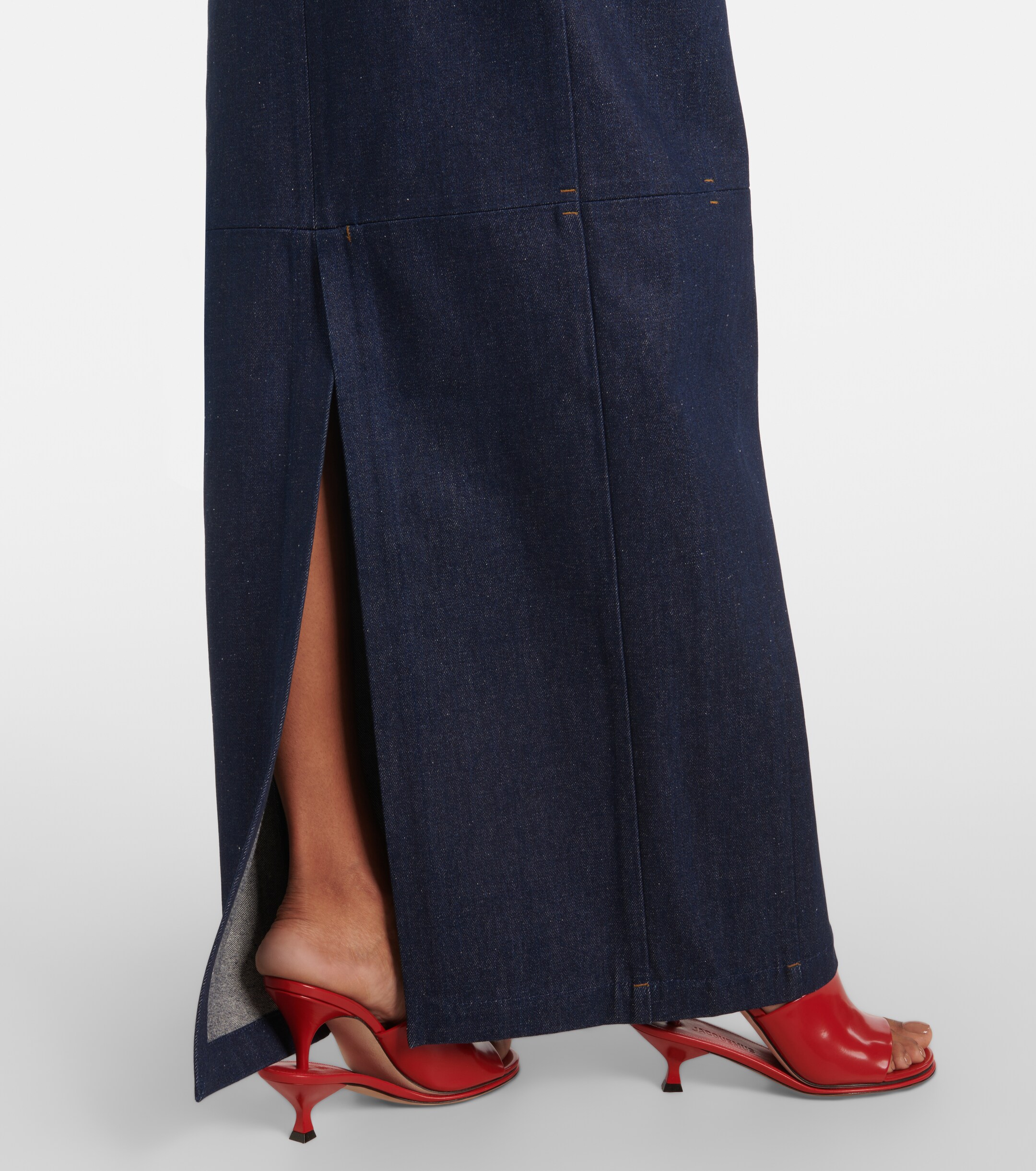Jacquemus La Robe De-Nîmes Spoglio denim bustier dress thumbnail