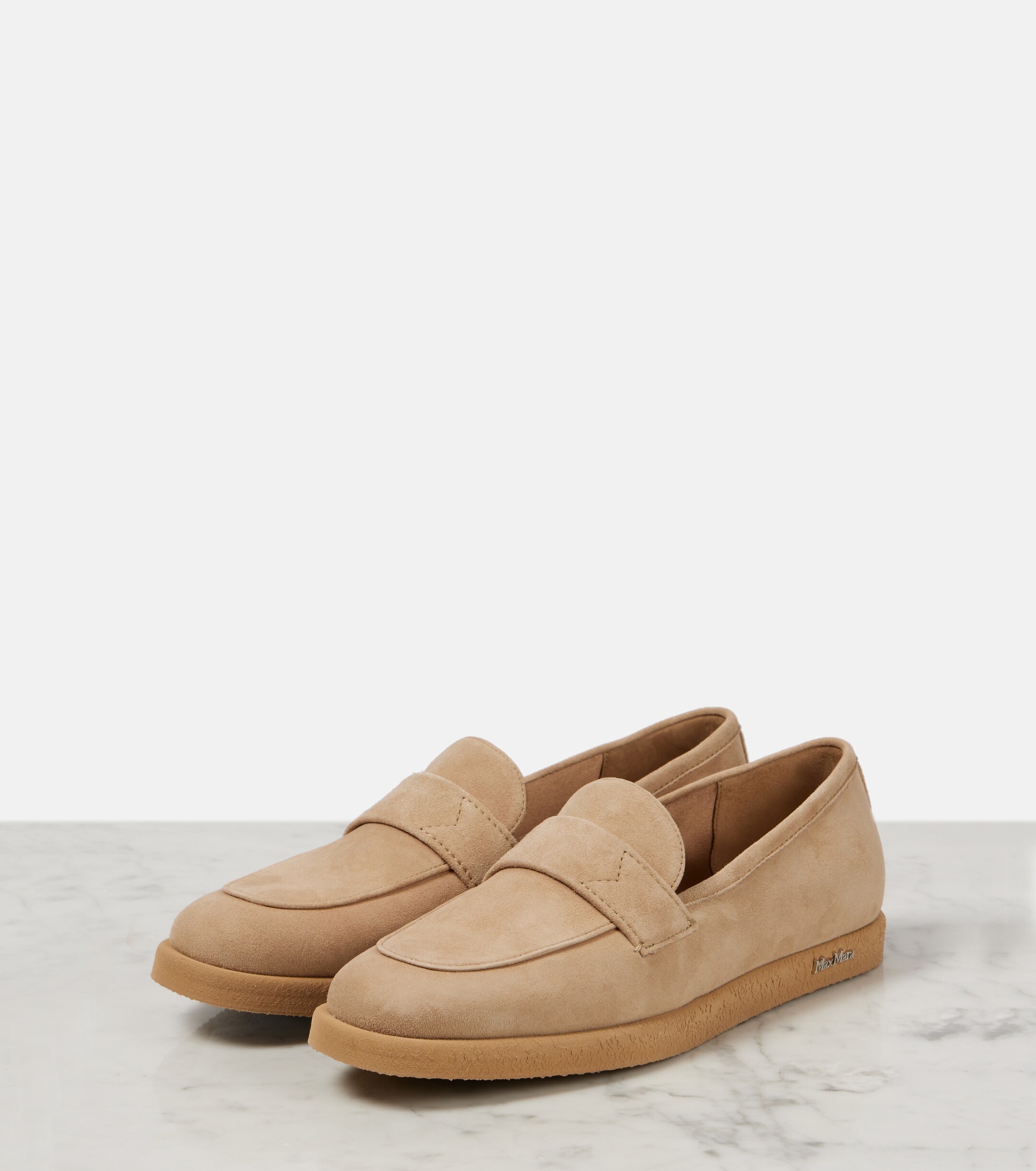 Max Mara Softmoc suede loafers thumbnail