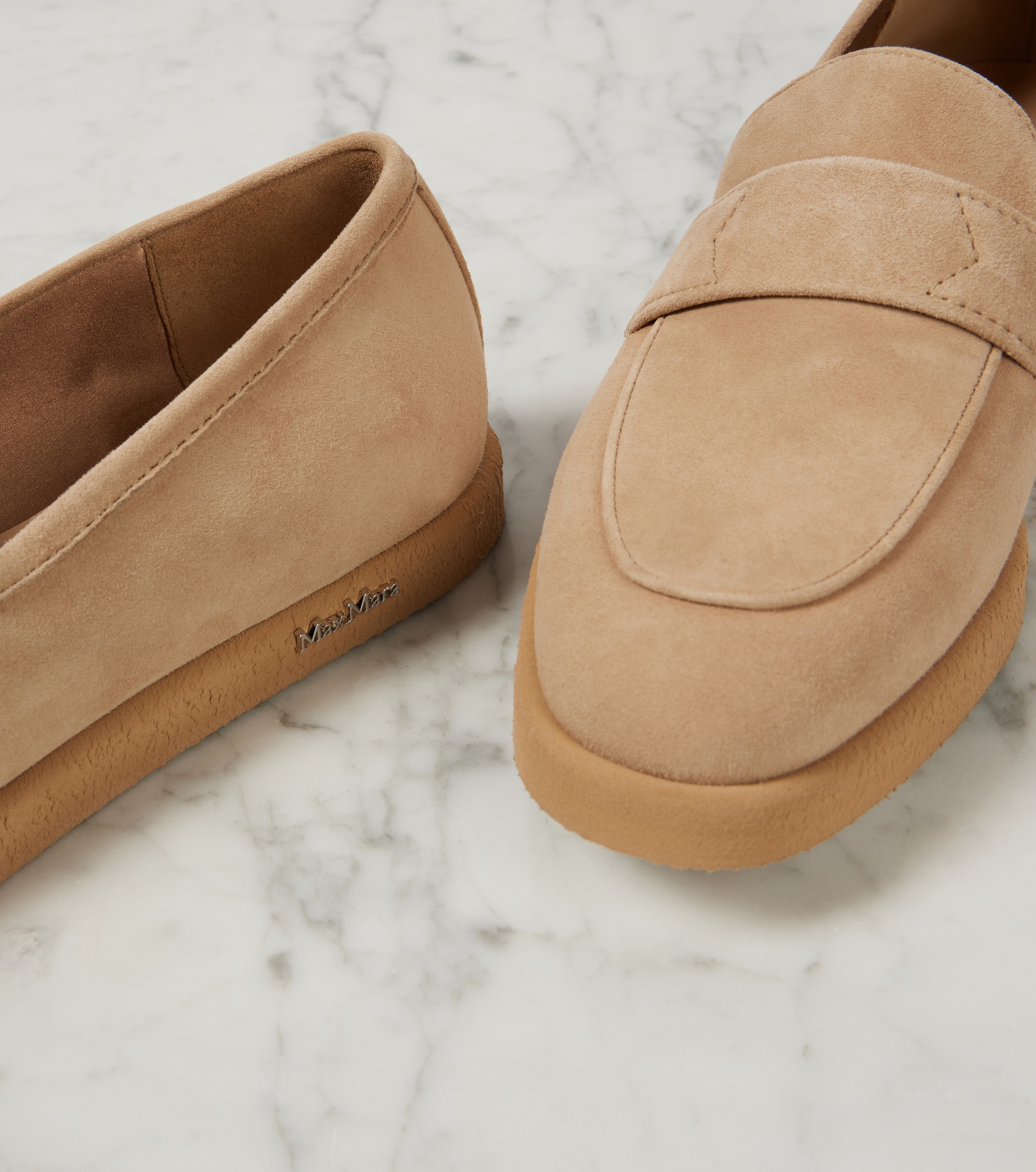 Max Mara Softmoc suede loafers thumbnail