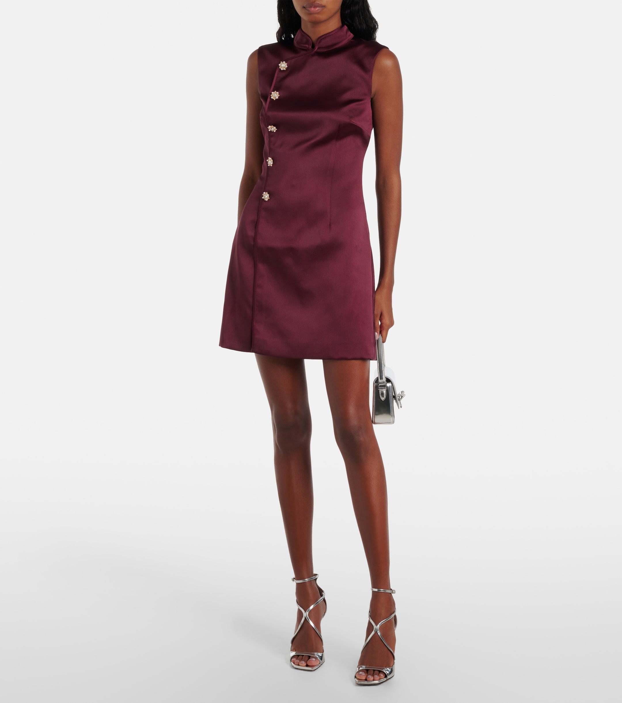 self-portrait Satin minidress